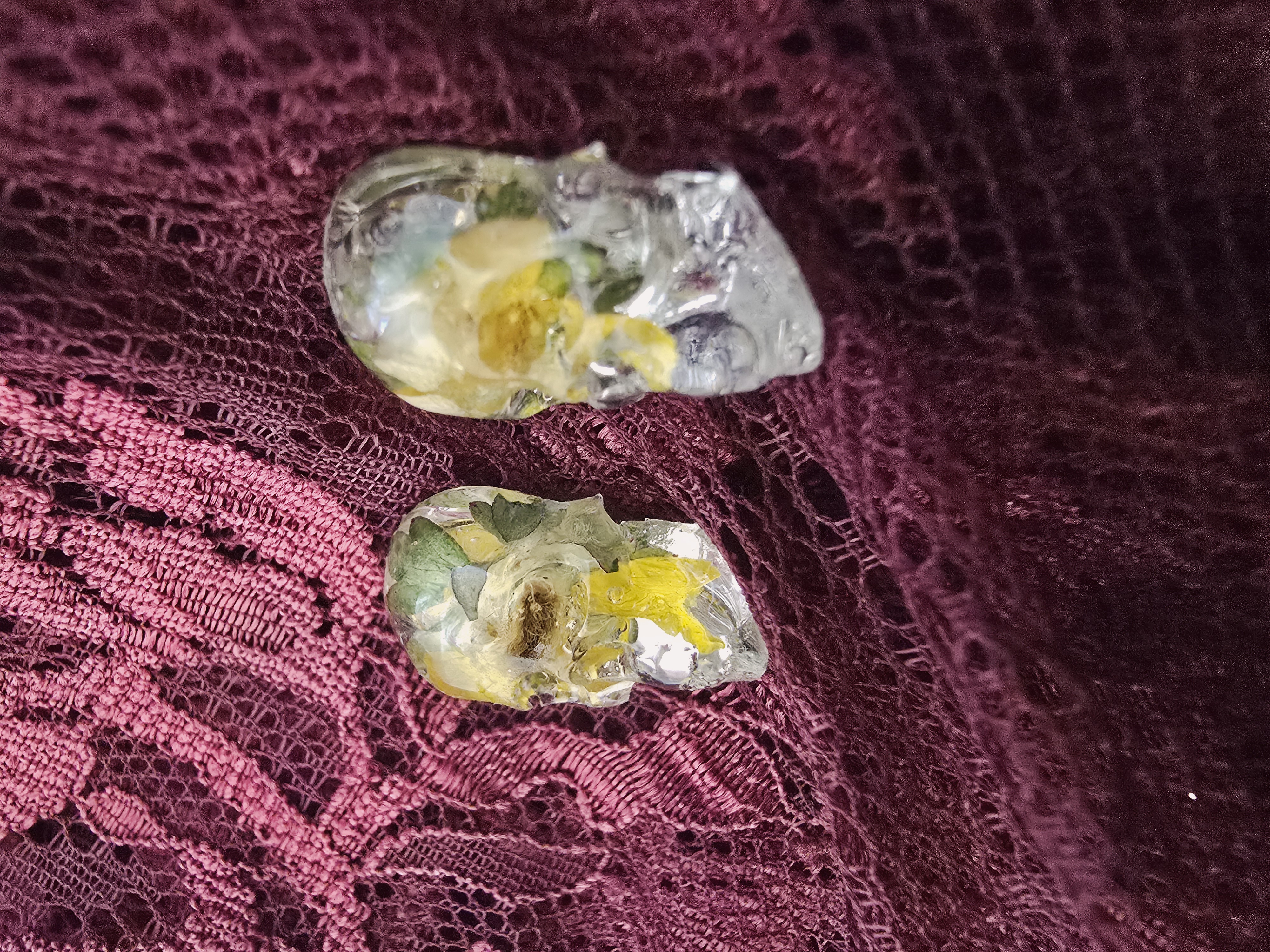 Encased Flower in Skull