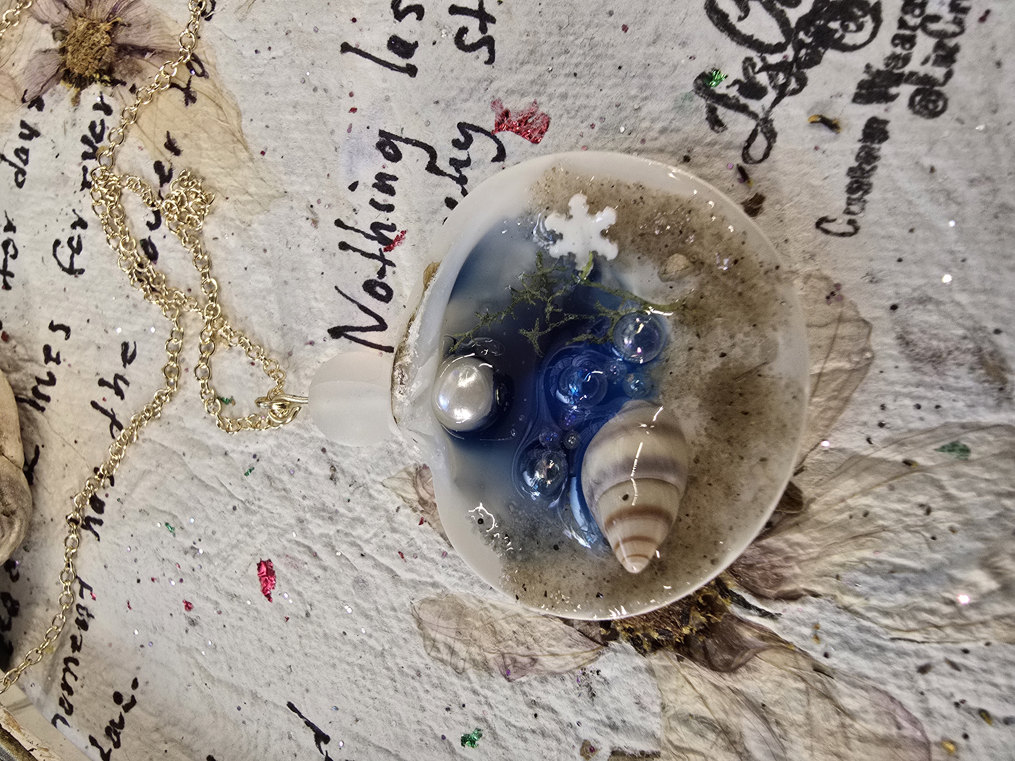 Real White Seashell Necklace