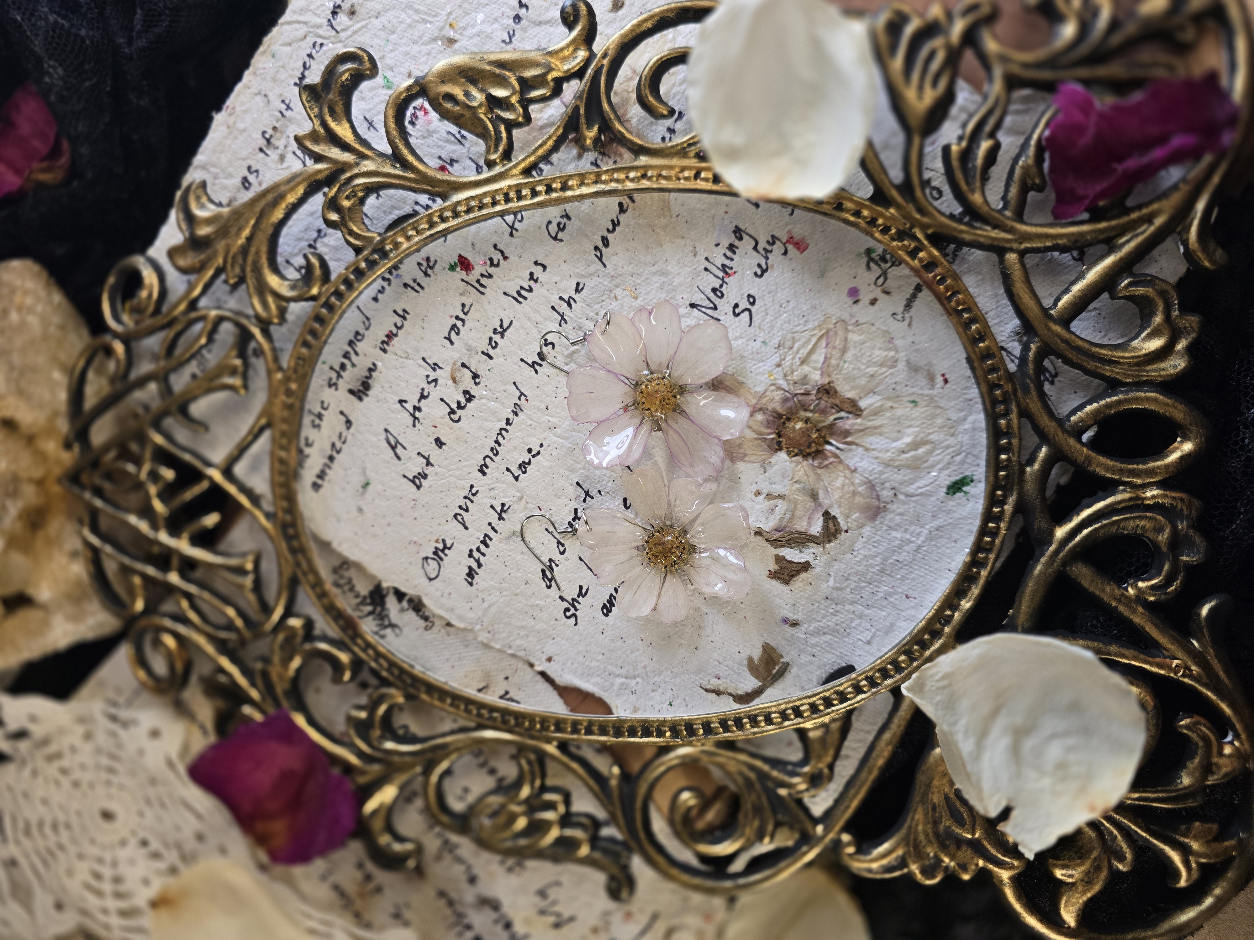 Light Pink Cosmo Flower Earrings