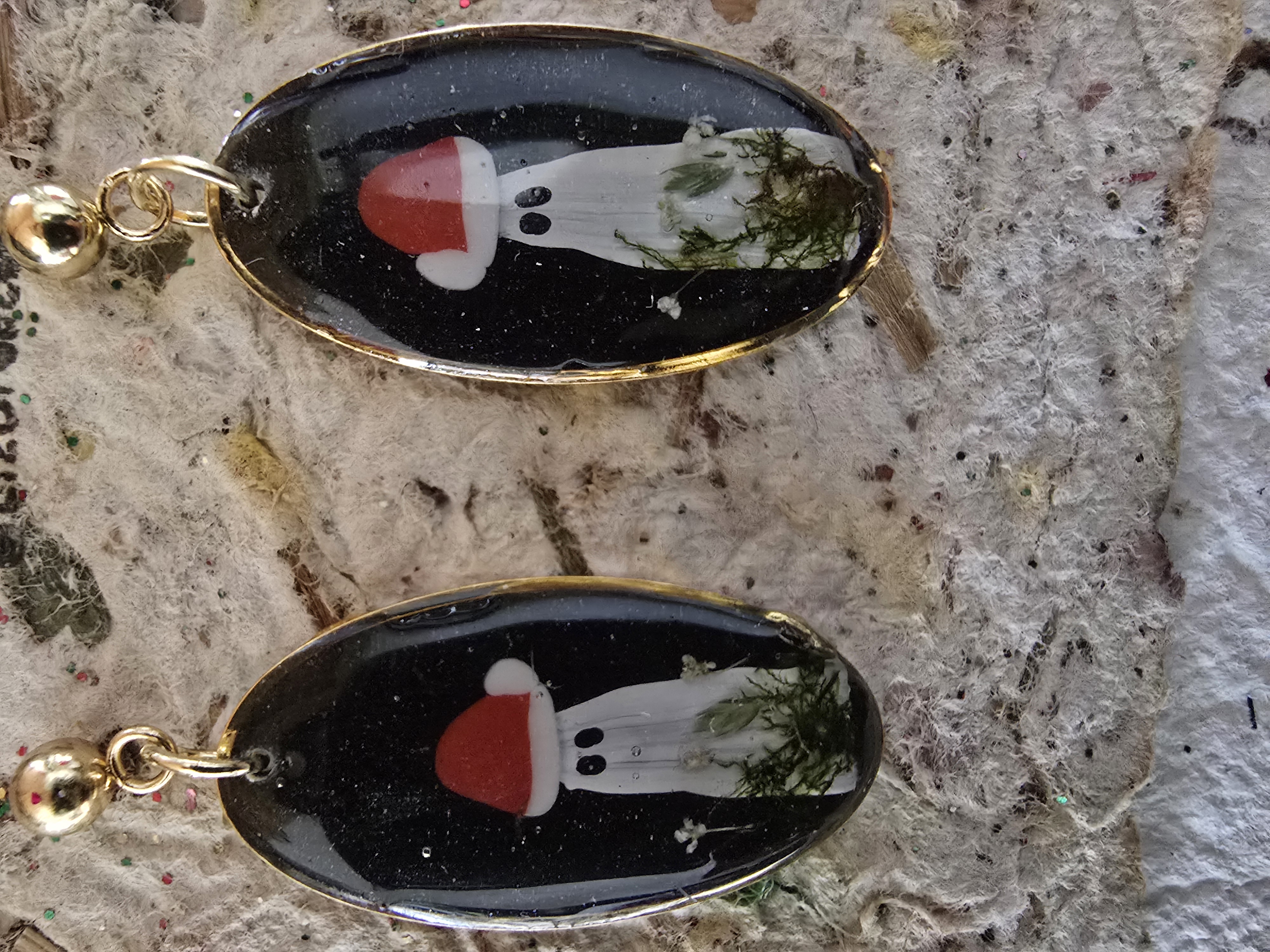 Santa Hat Ghostie Stud Earrings