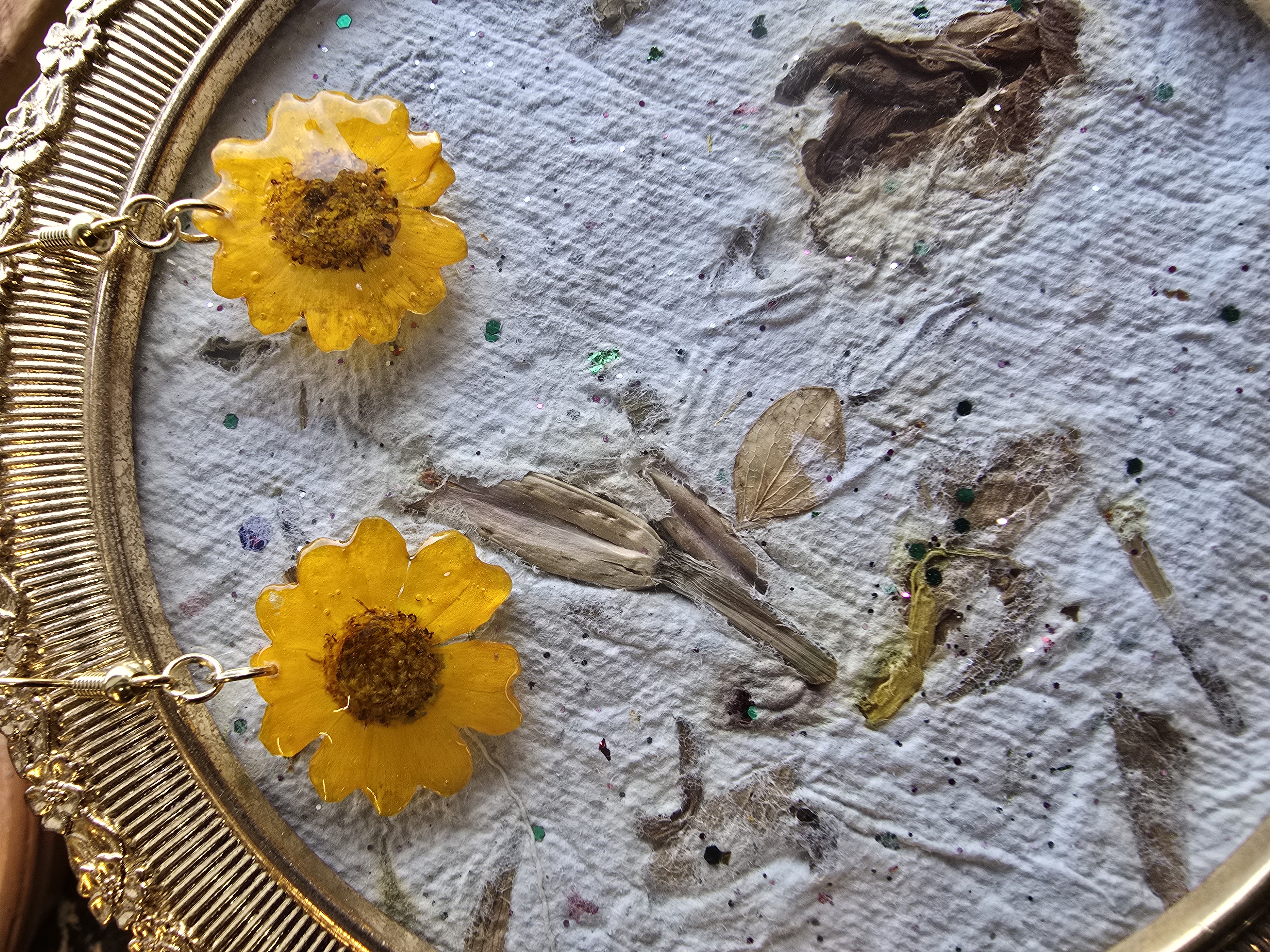 Mini Yellow Daisy Earrings