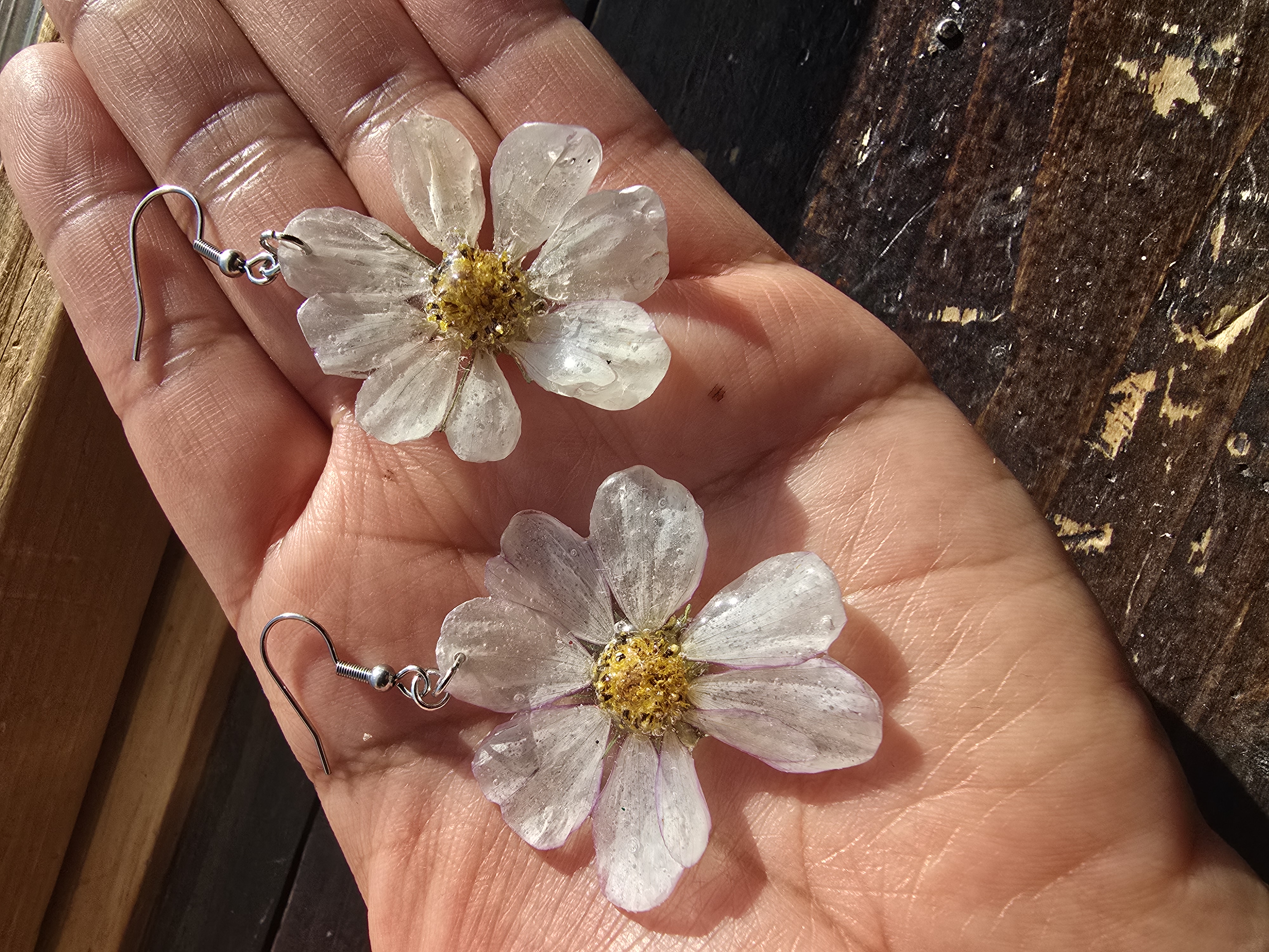 Light Pink Cosmo Flower Earrings