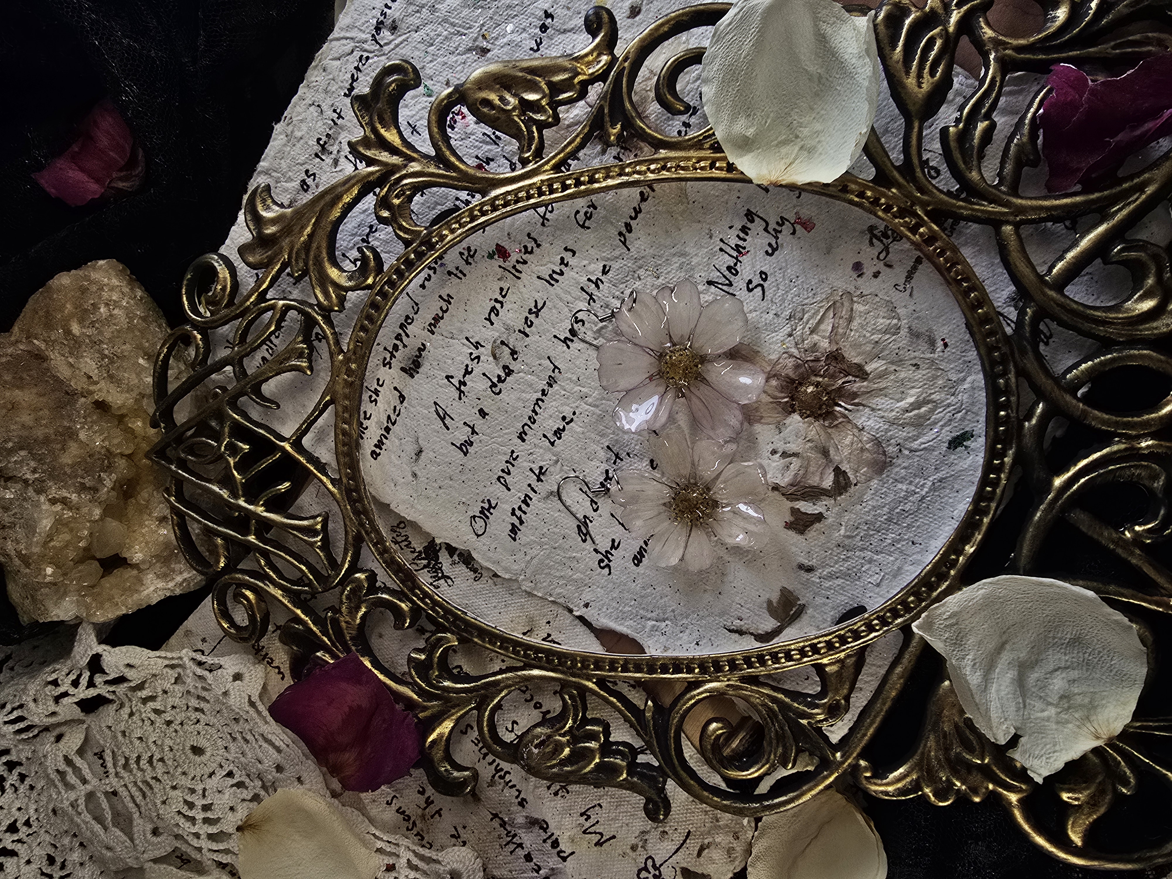 Light Pink Cosmo Flower Earrings