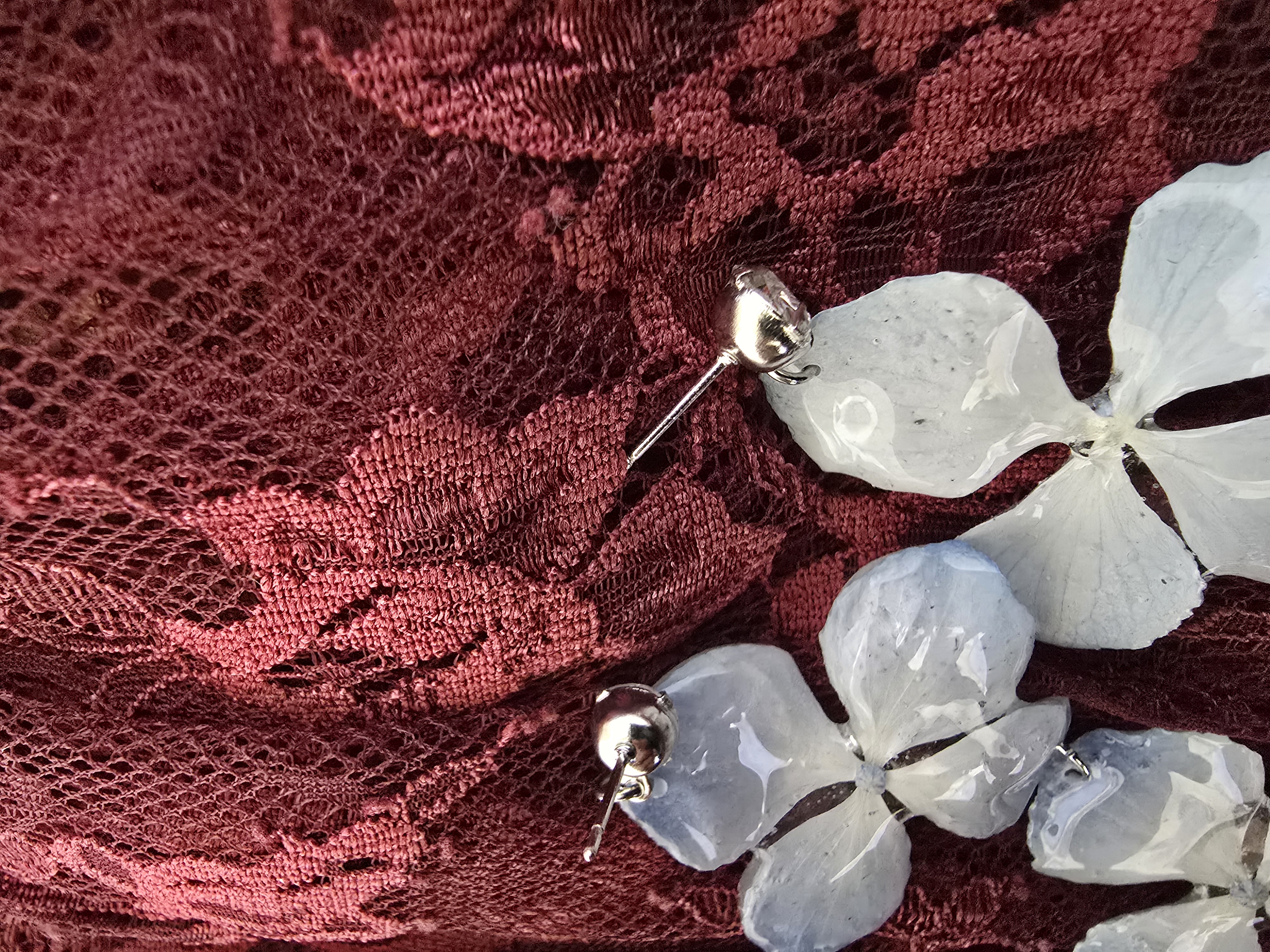 Blue Hydrangea Earrings