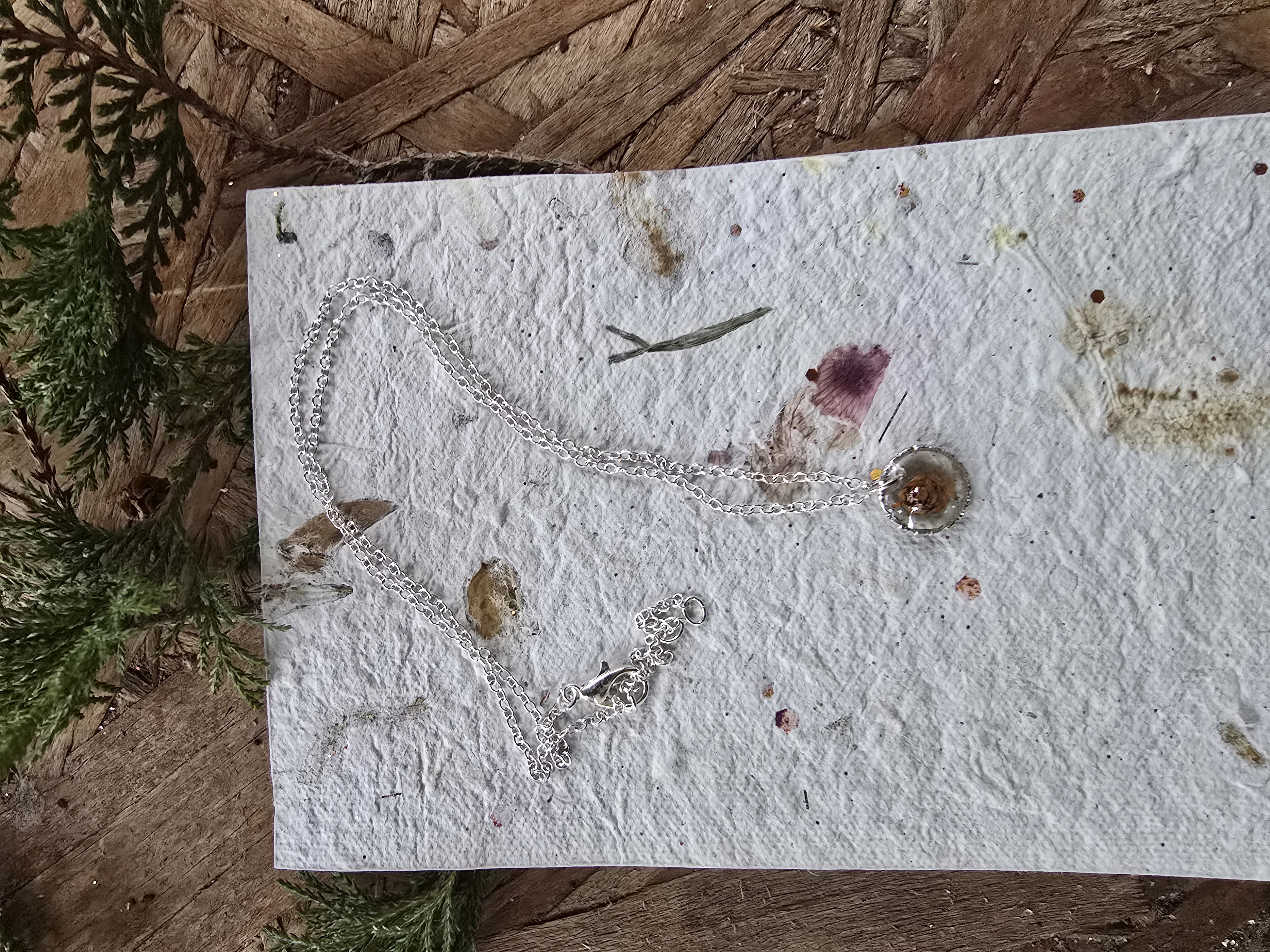 Real Miniature Pinecone Necklace