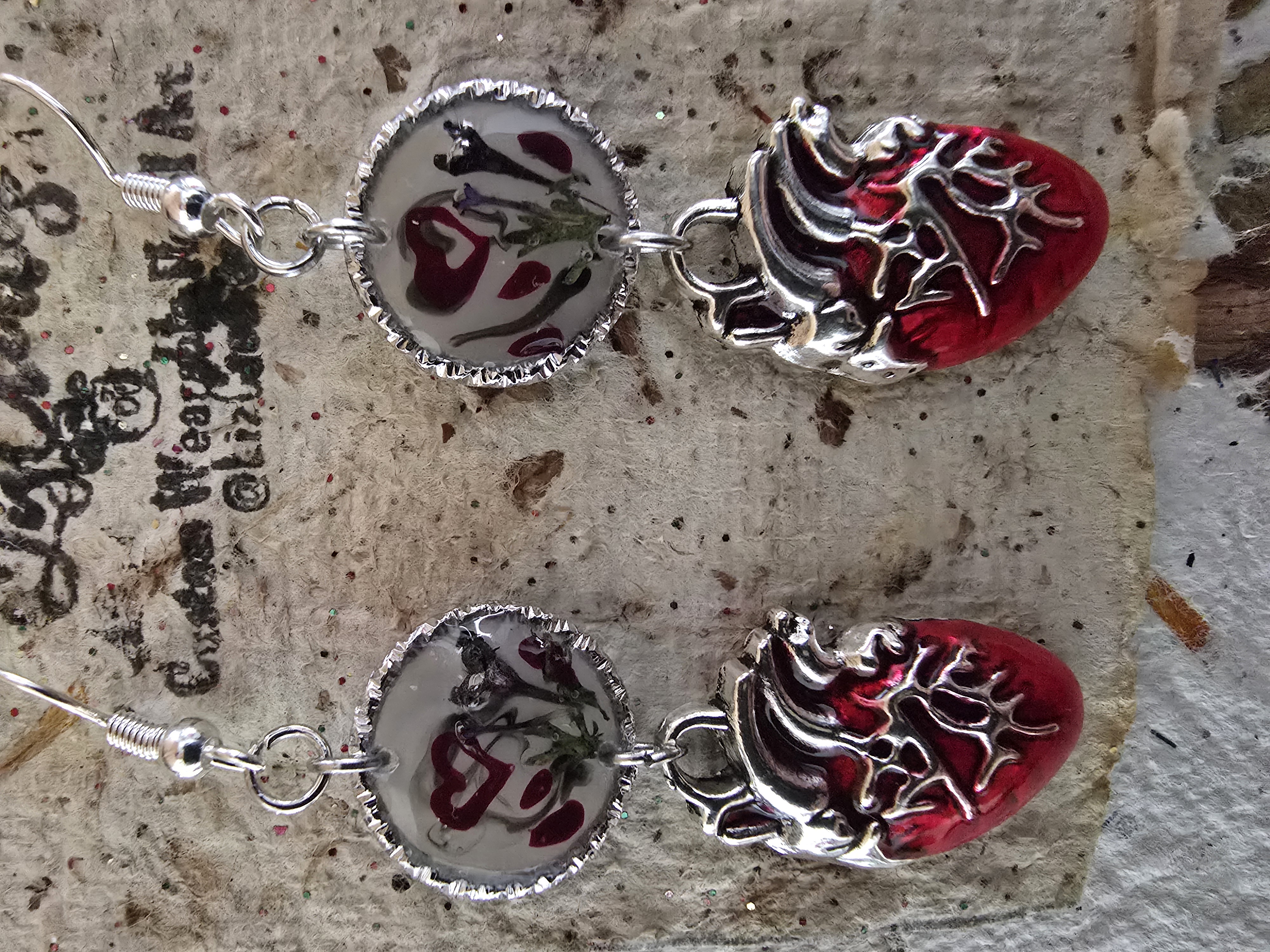 Anatomical Heart Dangle Earrings