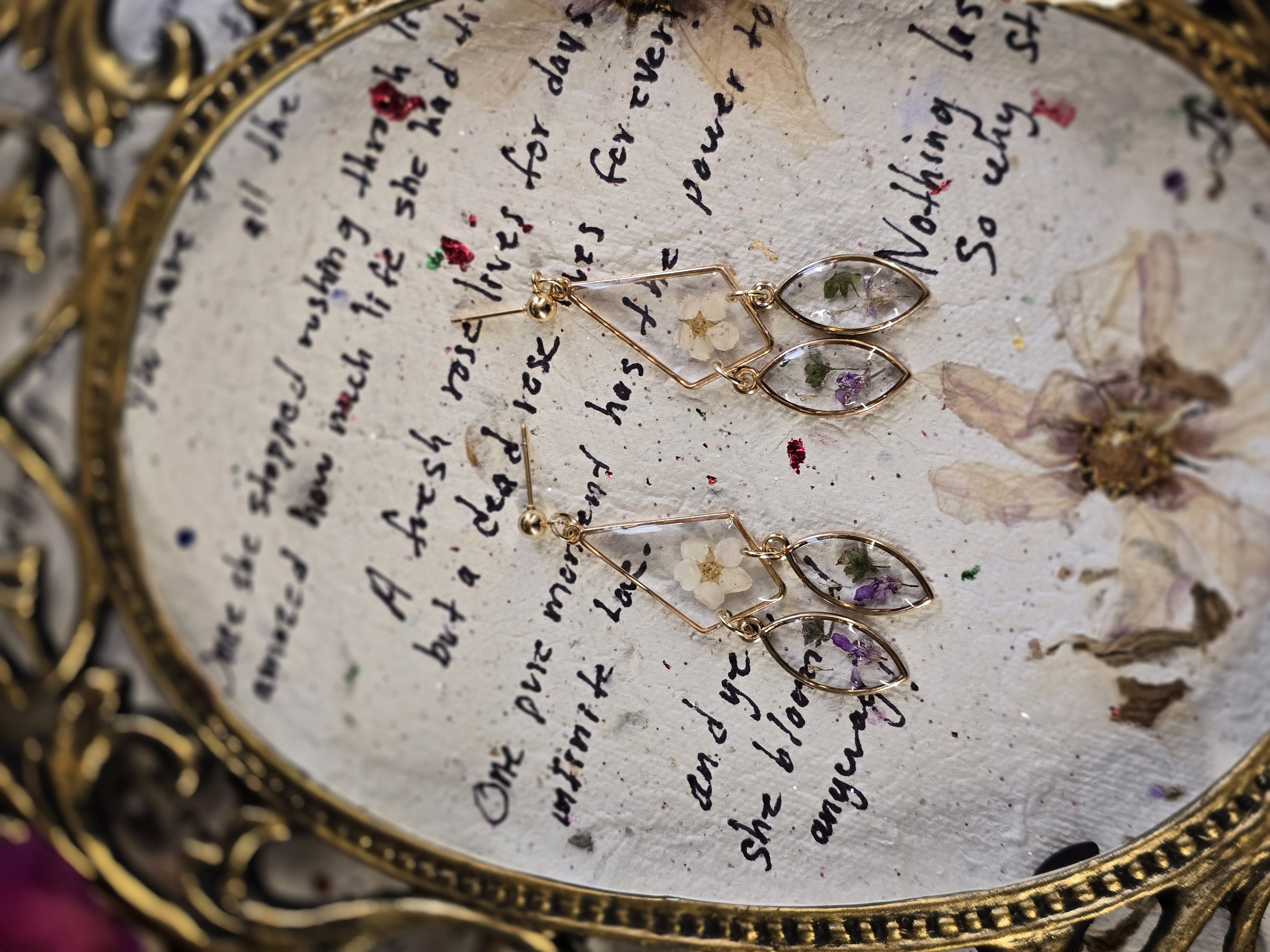 Mixed Tiny Wildflower Dangle Earrings