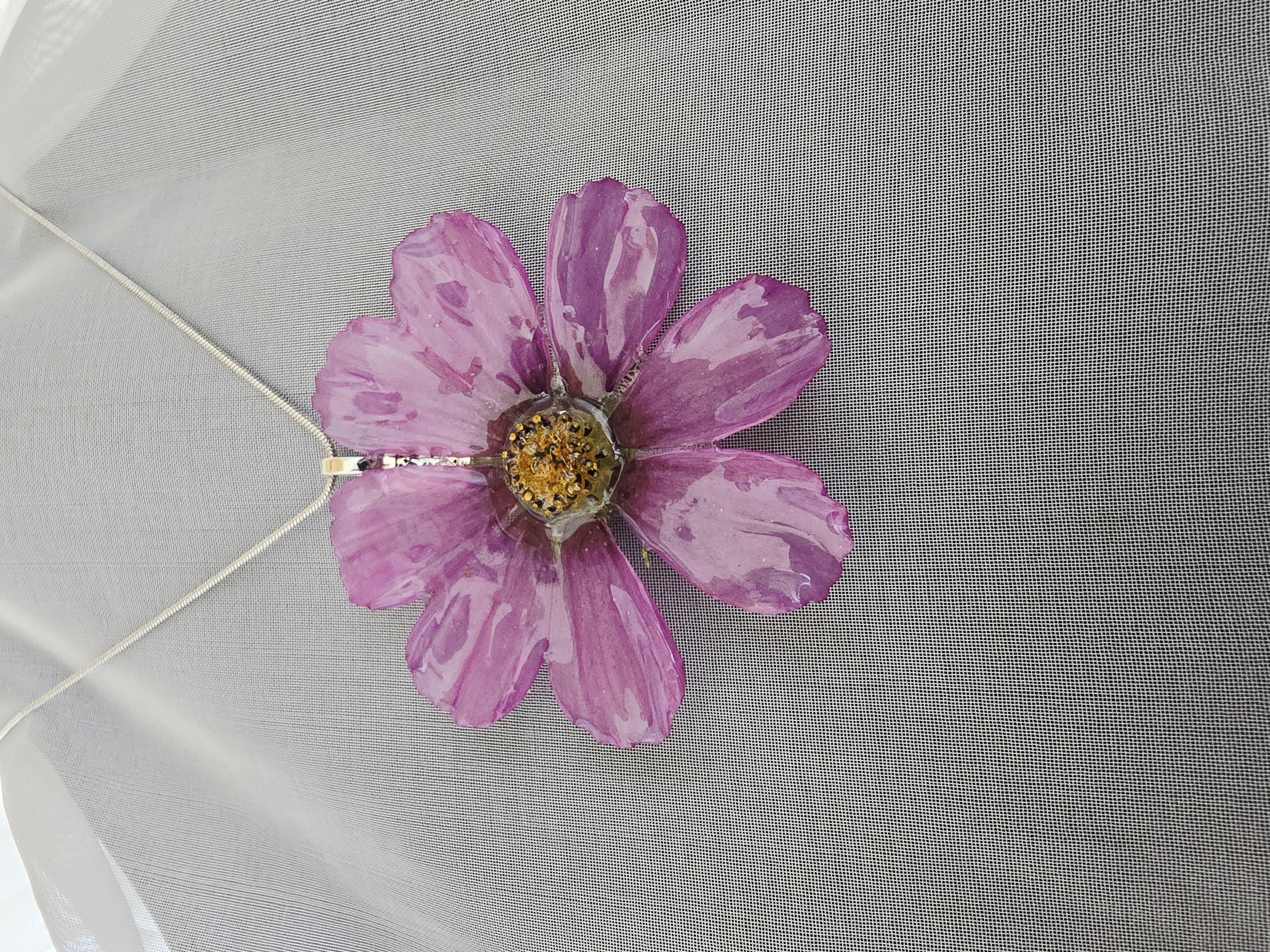Pink Cosmo Flower Necklace