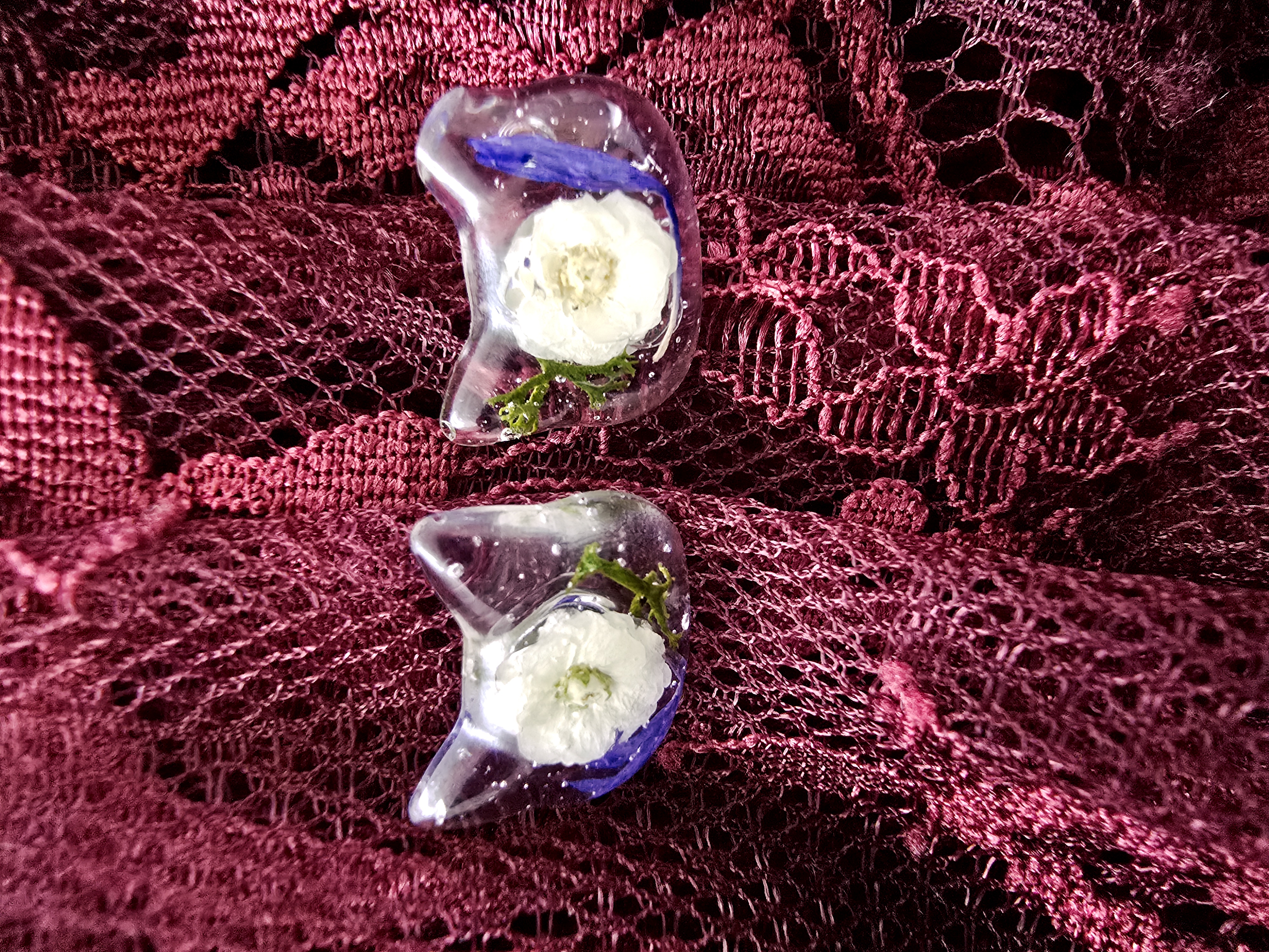 Mini Rose Encased in Cat Studs