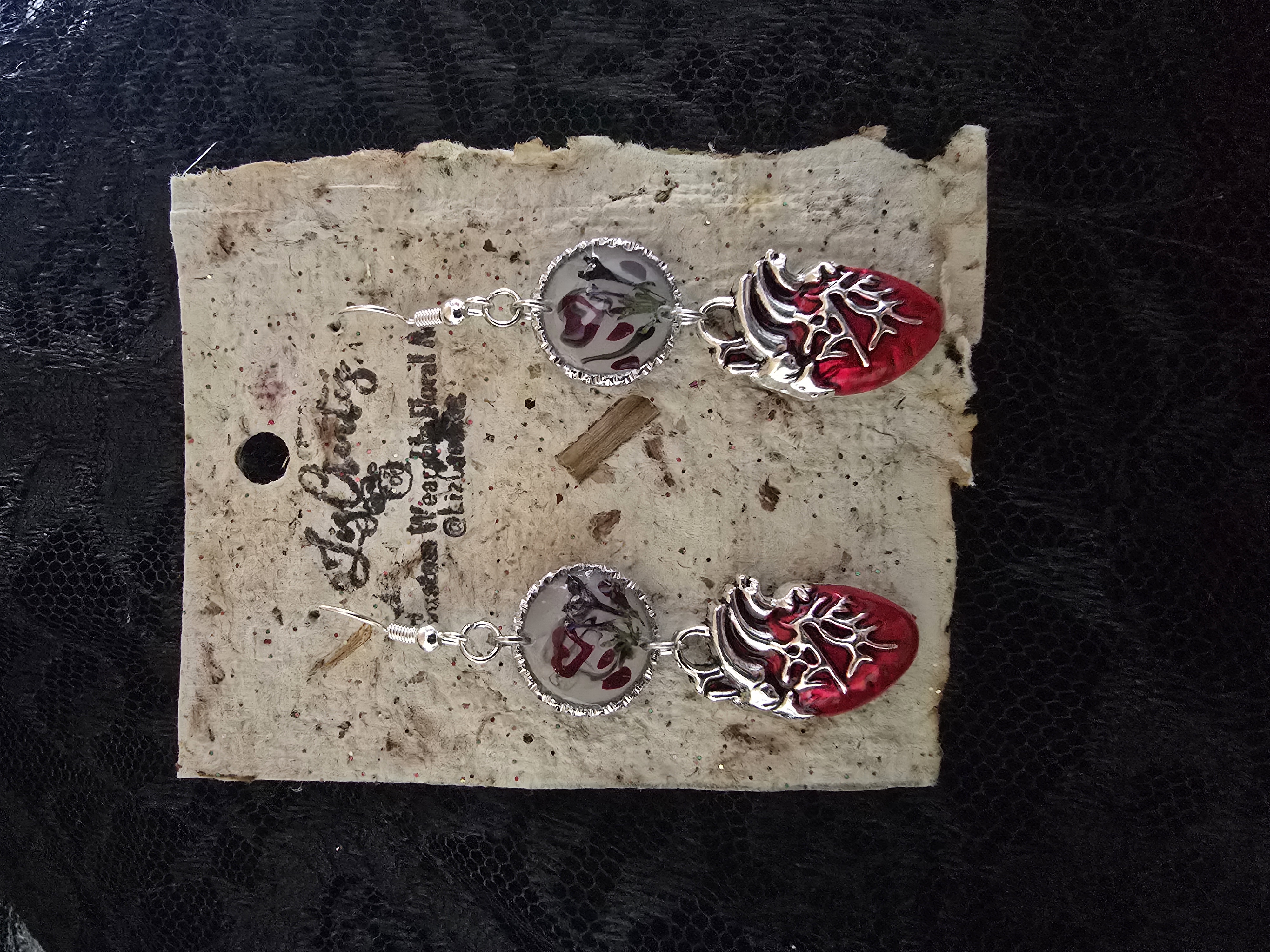 Anatomical Heart Dangle Earrings
