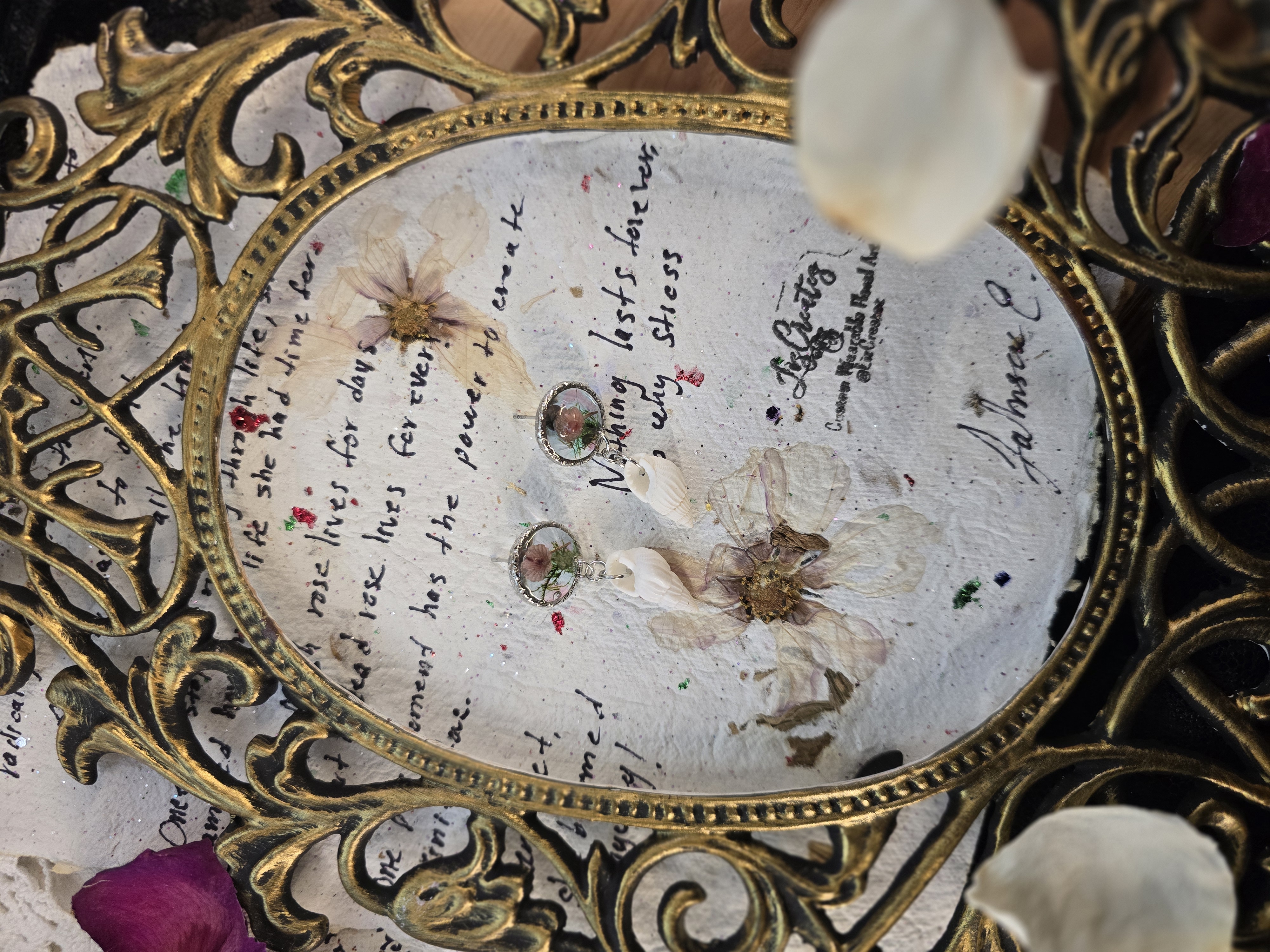 Mini Pink Mushroom Earrings – Magical Meets Coastal