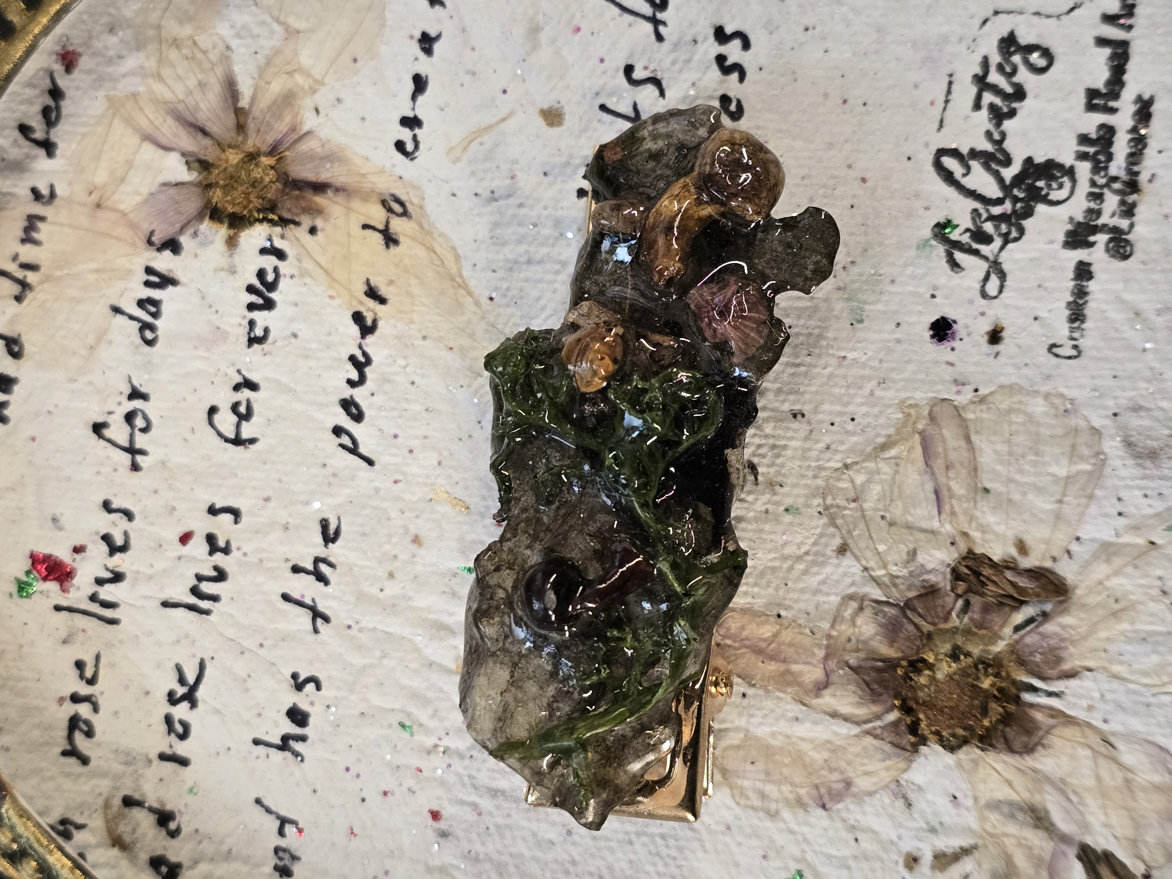 Mini Mushroom Garden Hair Pin