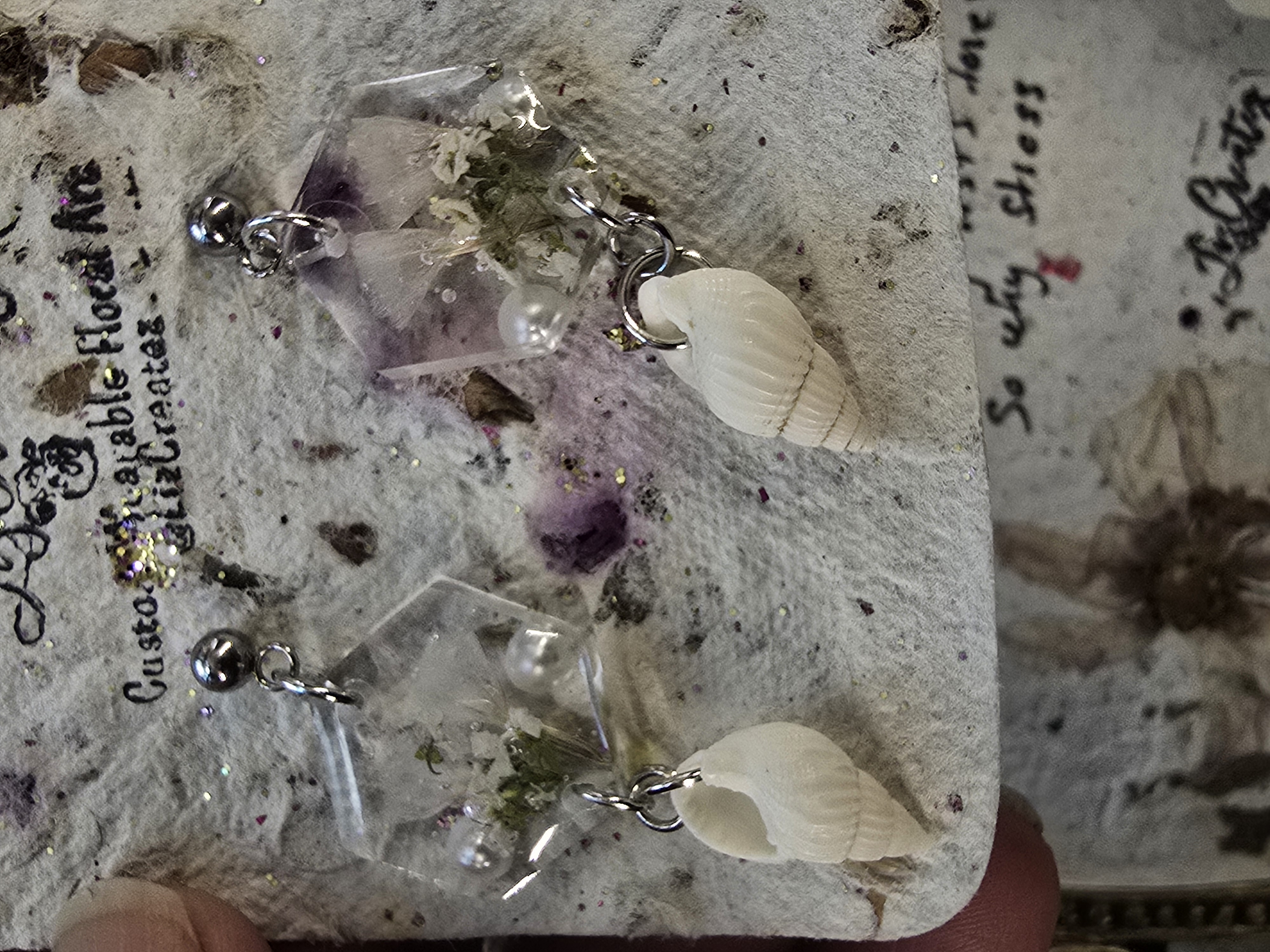 Mixed White Mini Flower Earrings