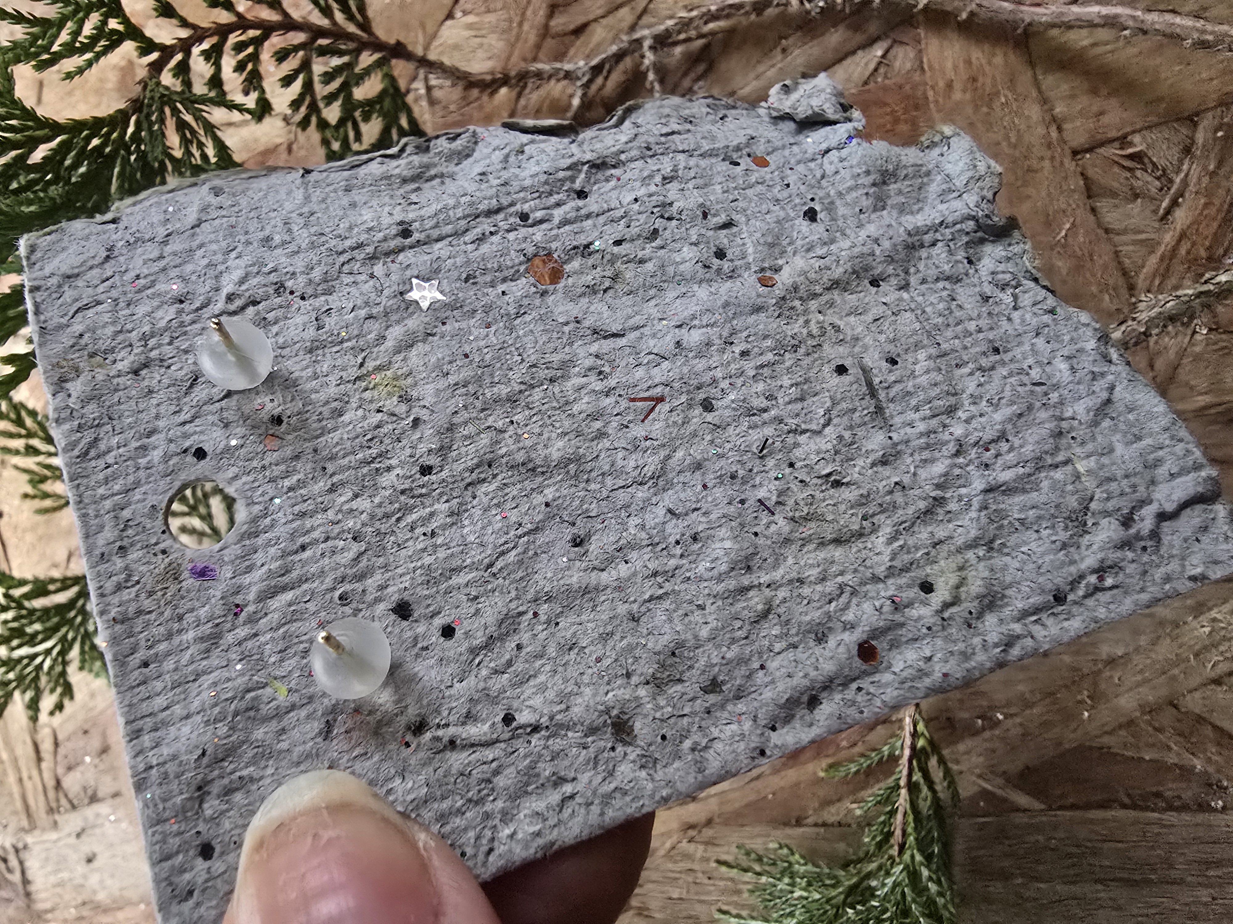 Mini Pinecone & Golden Reindeer Stud Earrings