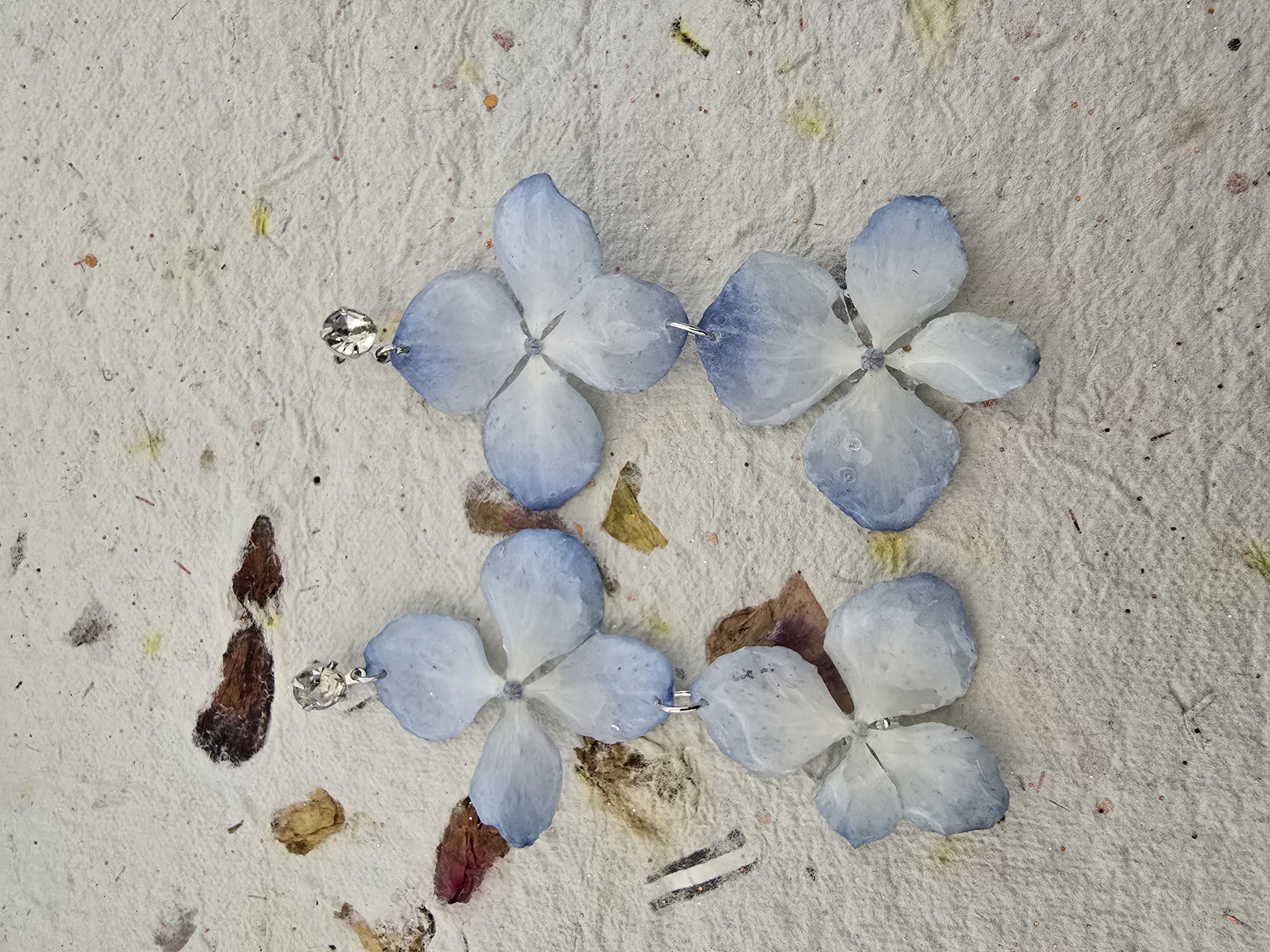 Blue Hydrangea Earrings