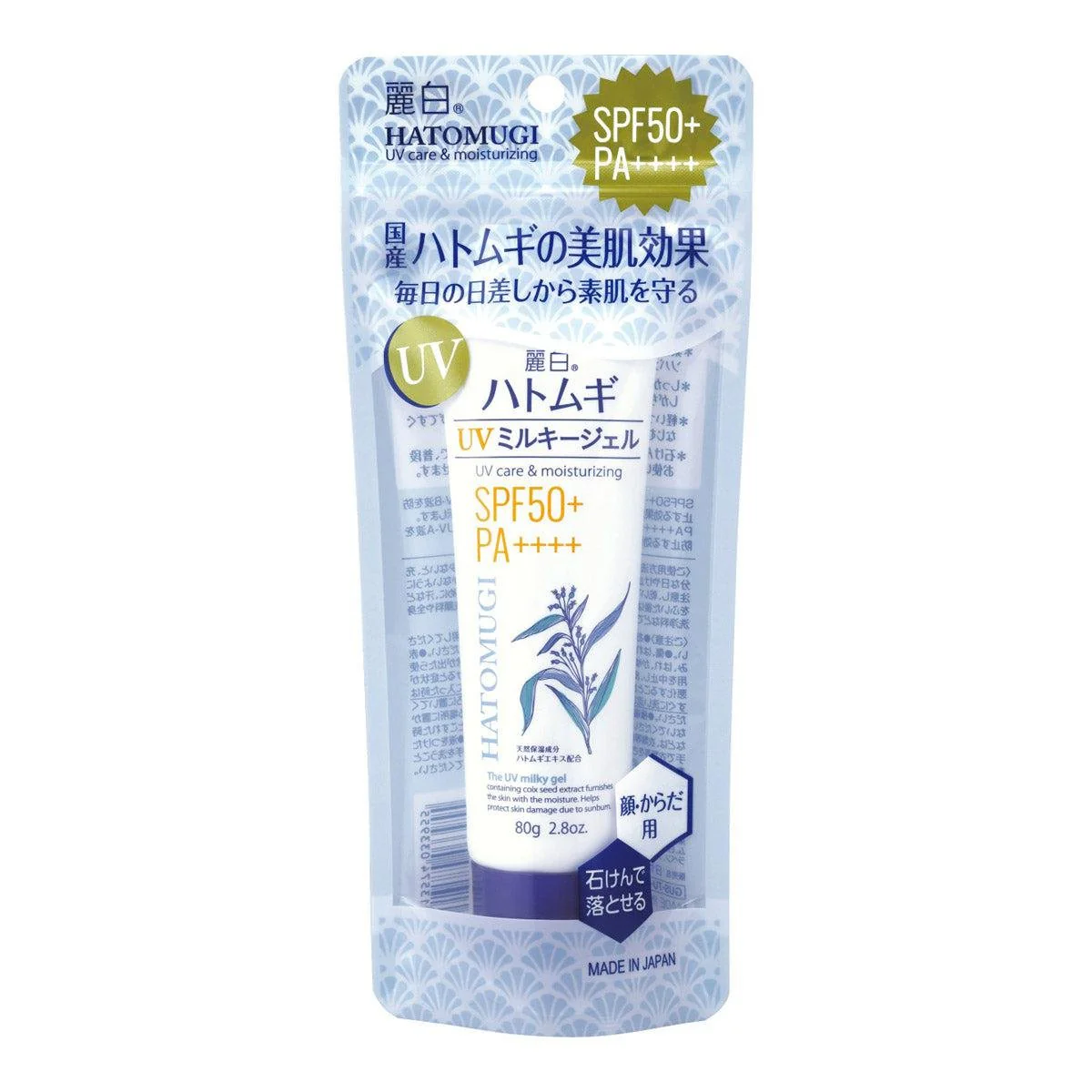 Reihoku Hatomugi UV Milky Gel SPF50+ PA++++ Tube type(80g)✨
