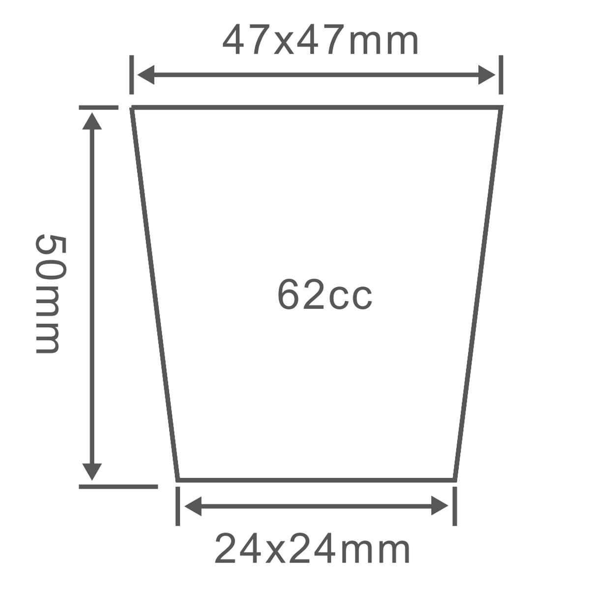 PS 50 Cell Plug Trays, 540*280mm, 62CC, 50mm Height