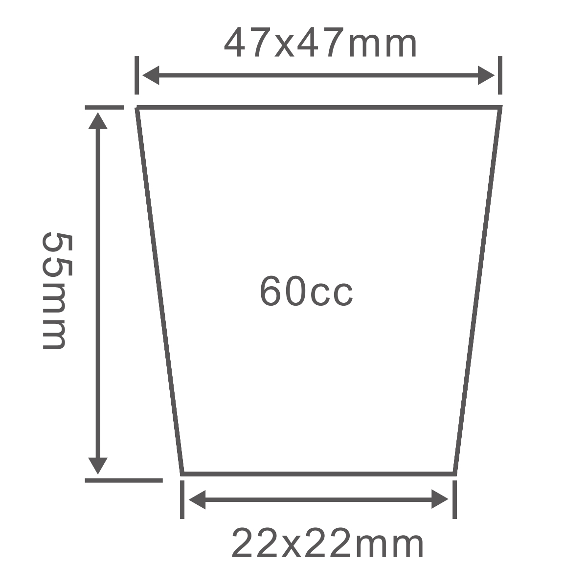 PS 50 Cell Seedling Plug Tray, 540*280mm, 60CC, 55mm Height