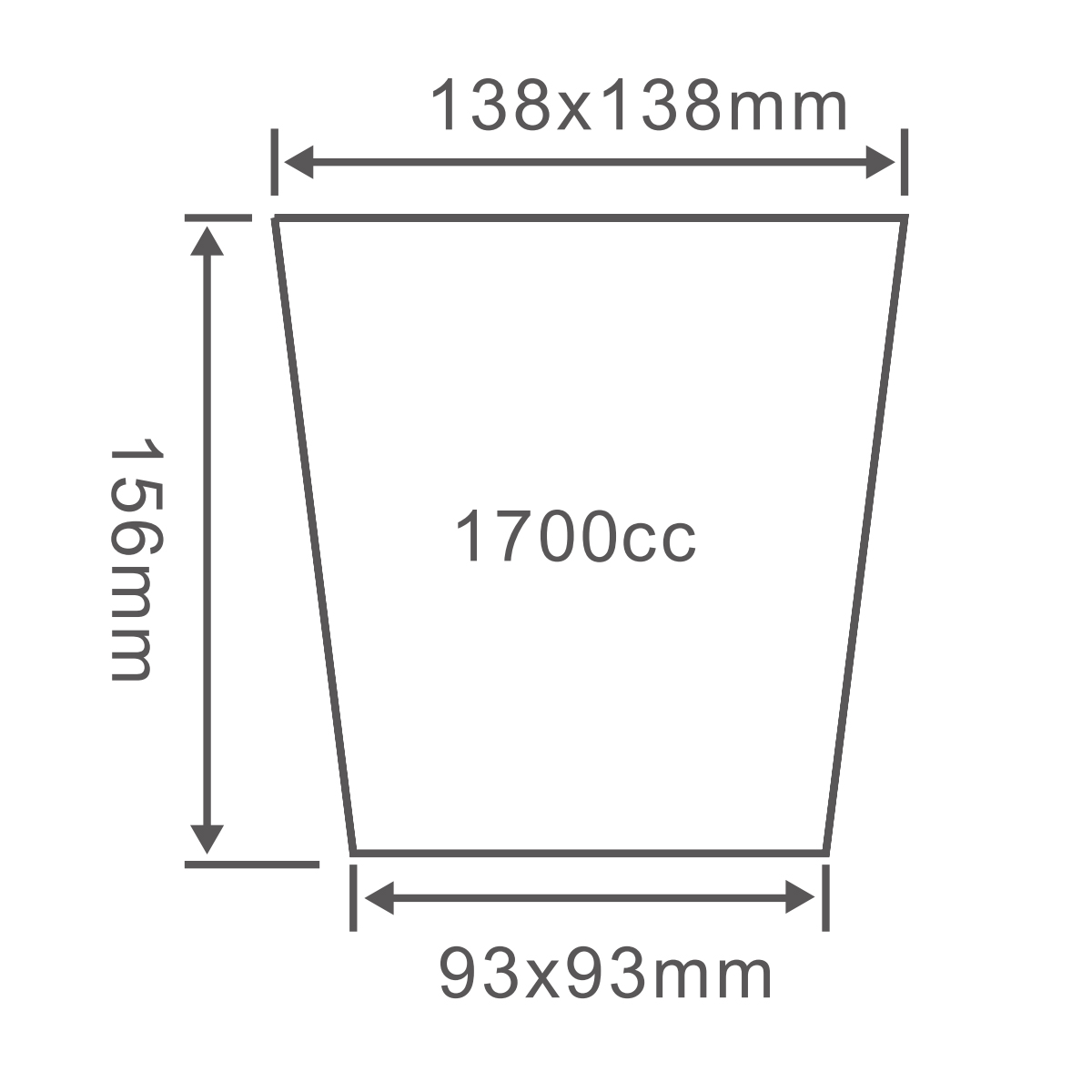 PS Single Cell Seed Trays, 138*138mm, 1700CC, 156mm Height