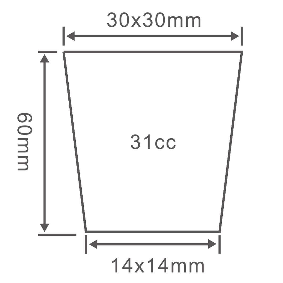 PS 140 Cell Seedling Tray, 534*364mm, 31CC, 60mm Height