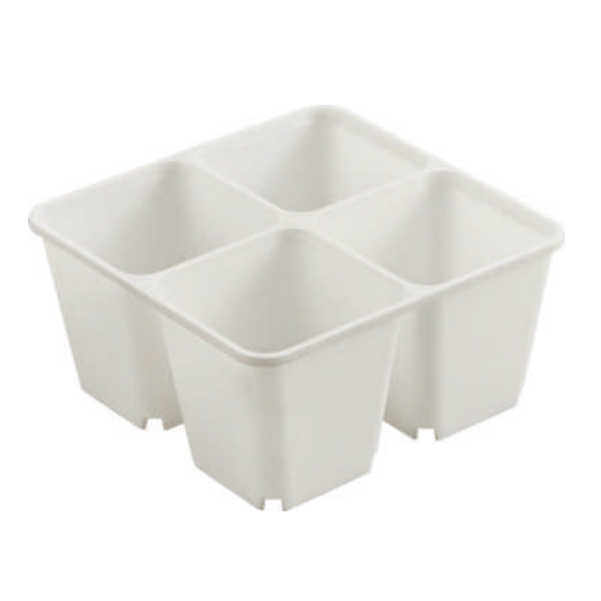PP 4 Cell Plant Trays, 198*198mm, 640CC, 100mm Height