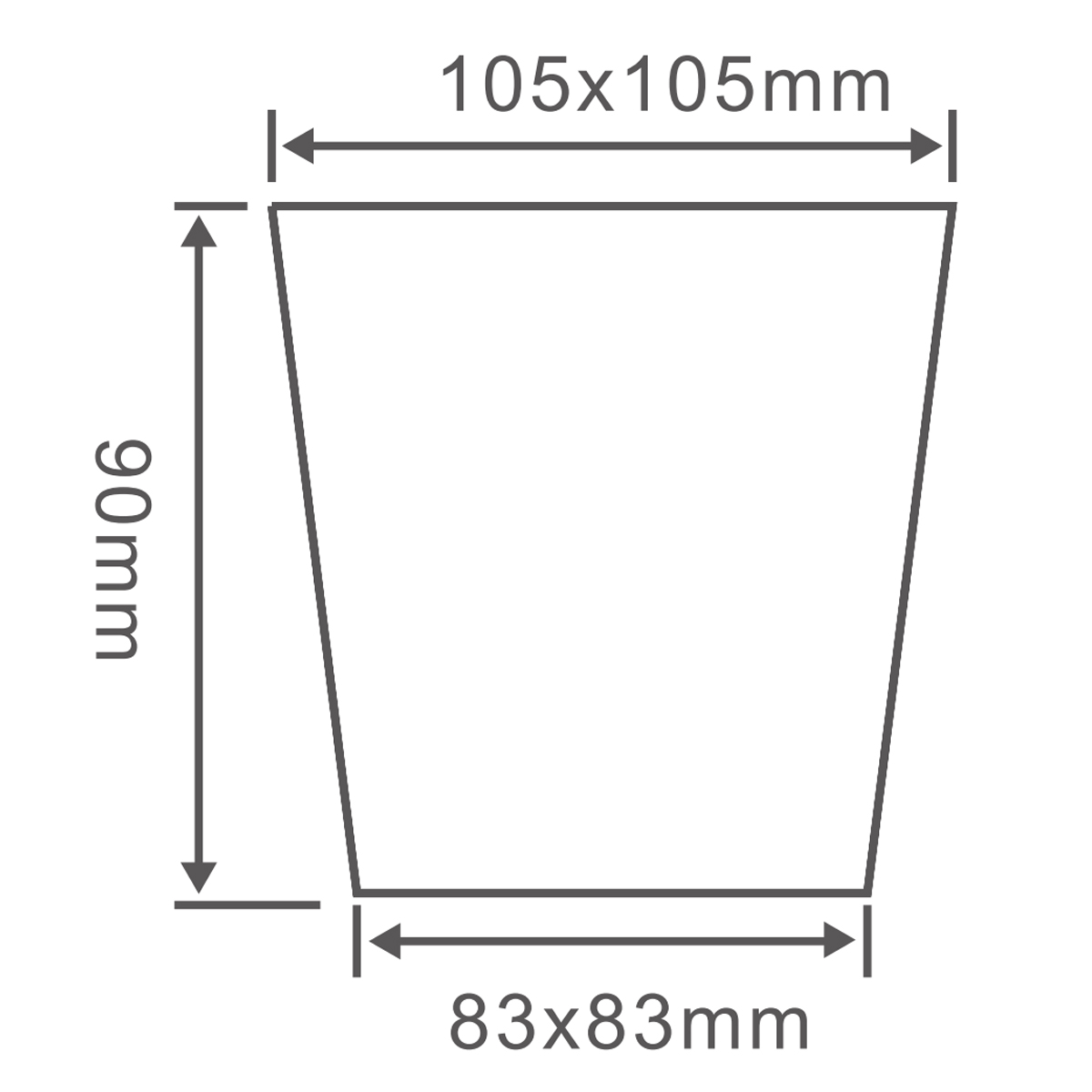PS 1 Cell Big Seedling Tray, 105*105mm, 90mm Height