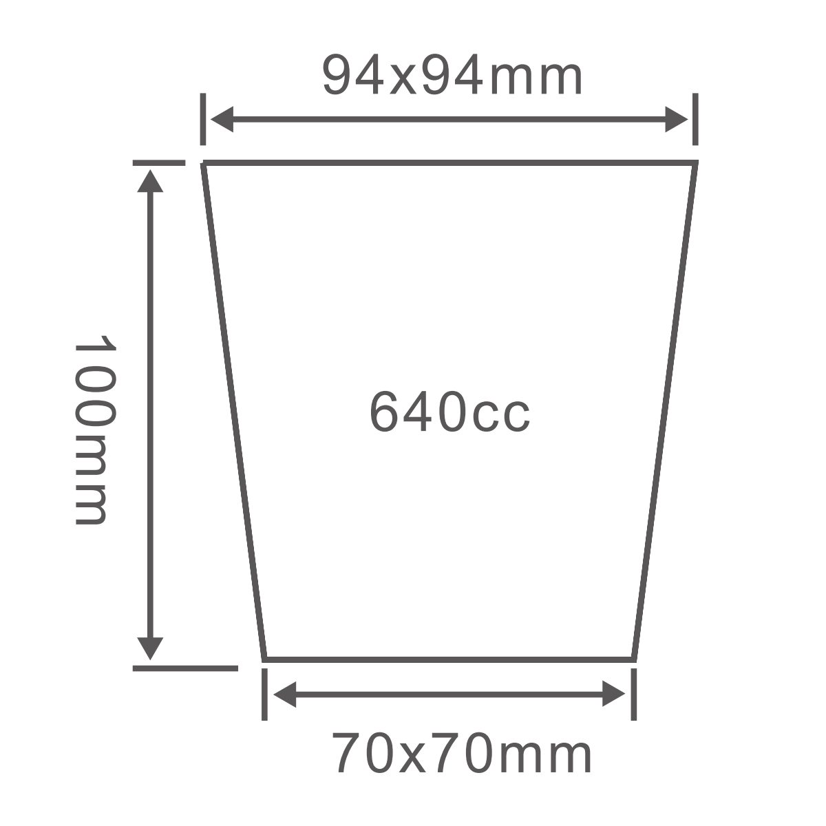 PP 4 Cell Plant Trays, 198*198mm, 640CC, 100mm Height