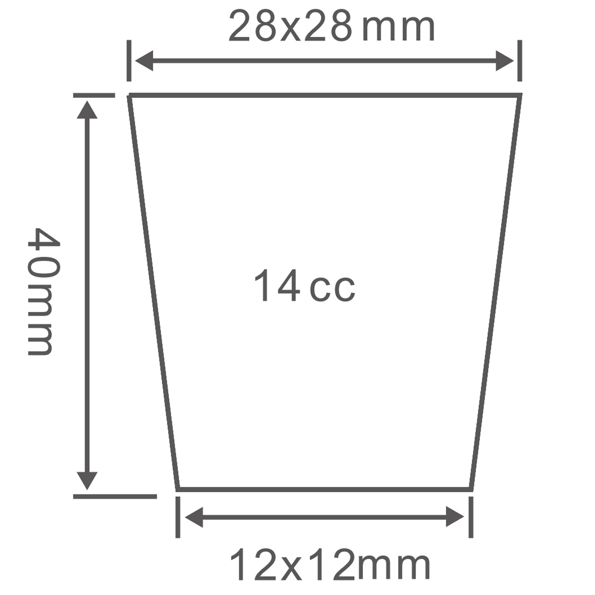 PS 128 Seedling Trays, 504*267mm, 14CC, 40mm Height