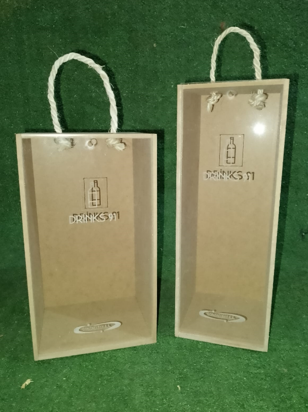 Caja de madera para botellas