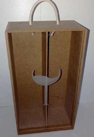 CAJA X 2 VINOS CON ACRILICO