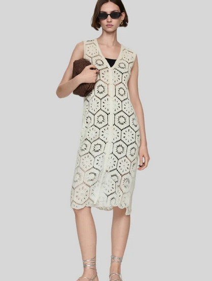 Chaleco tejido crochet