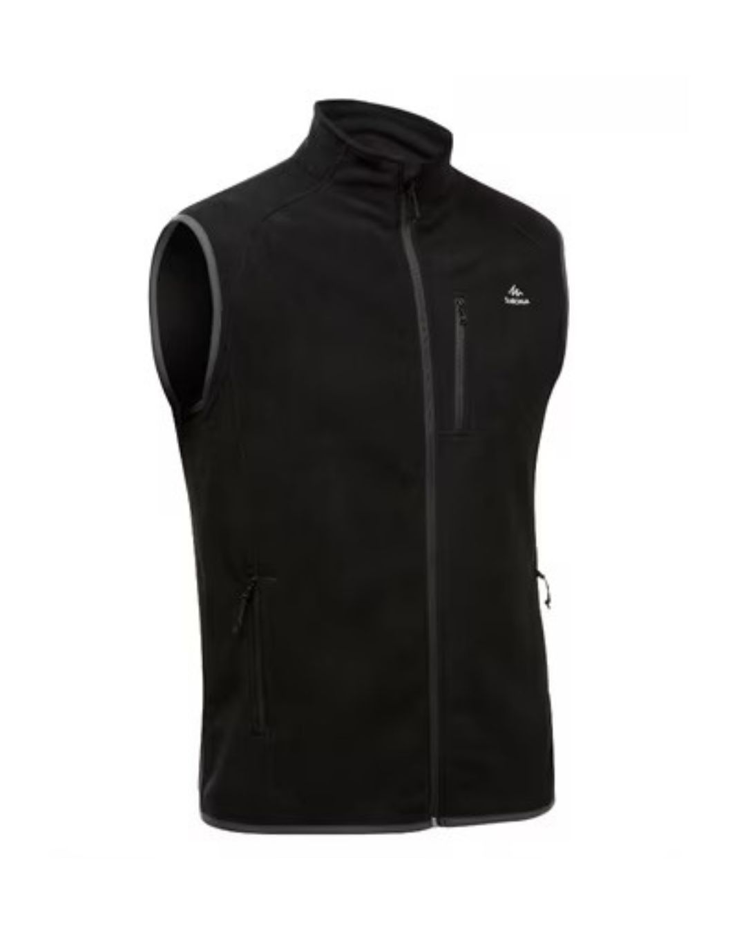 Black Sleeveless Fleece Jacket