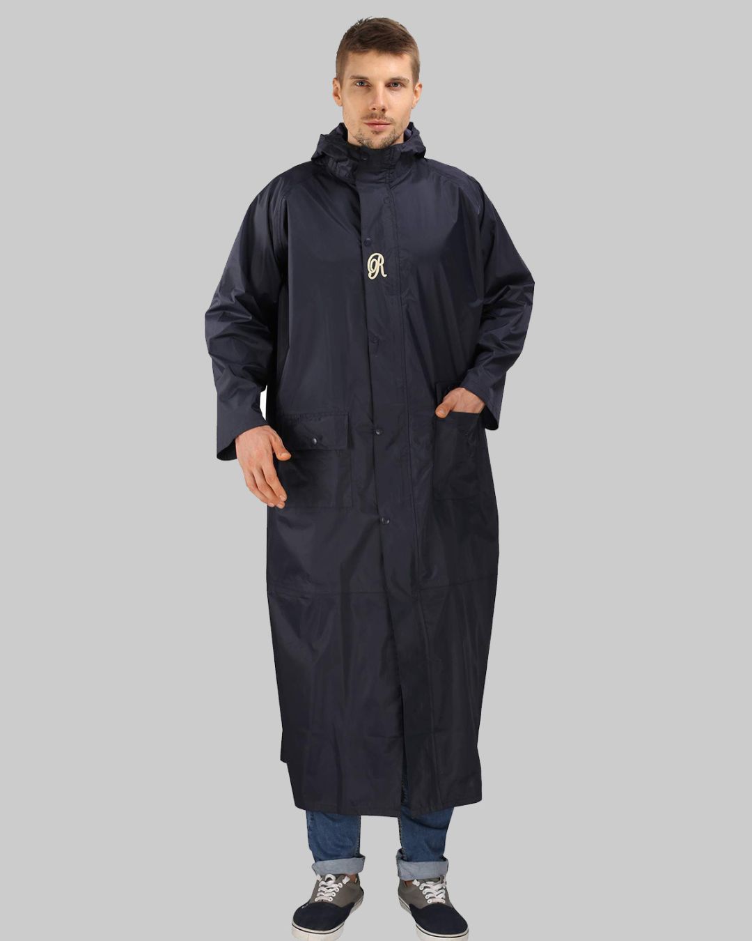 Long Waterproof Raincoat Real