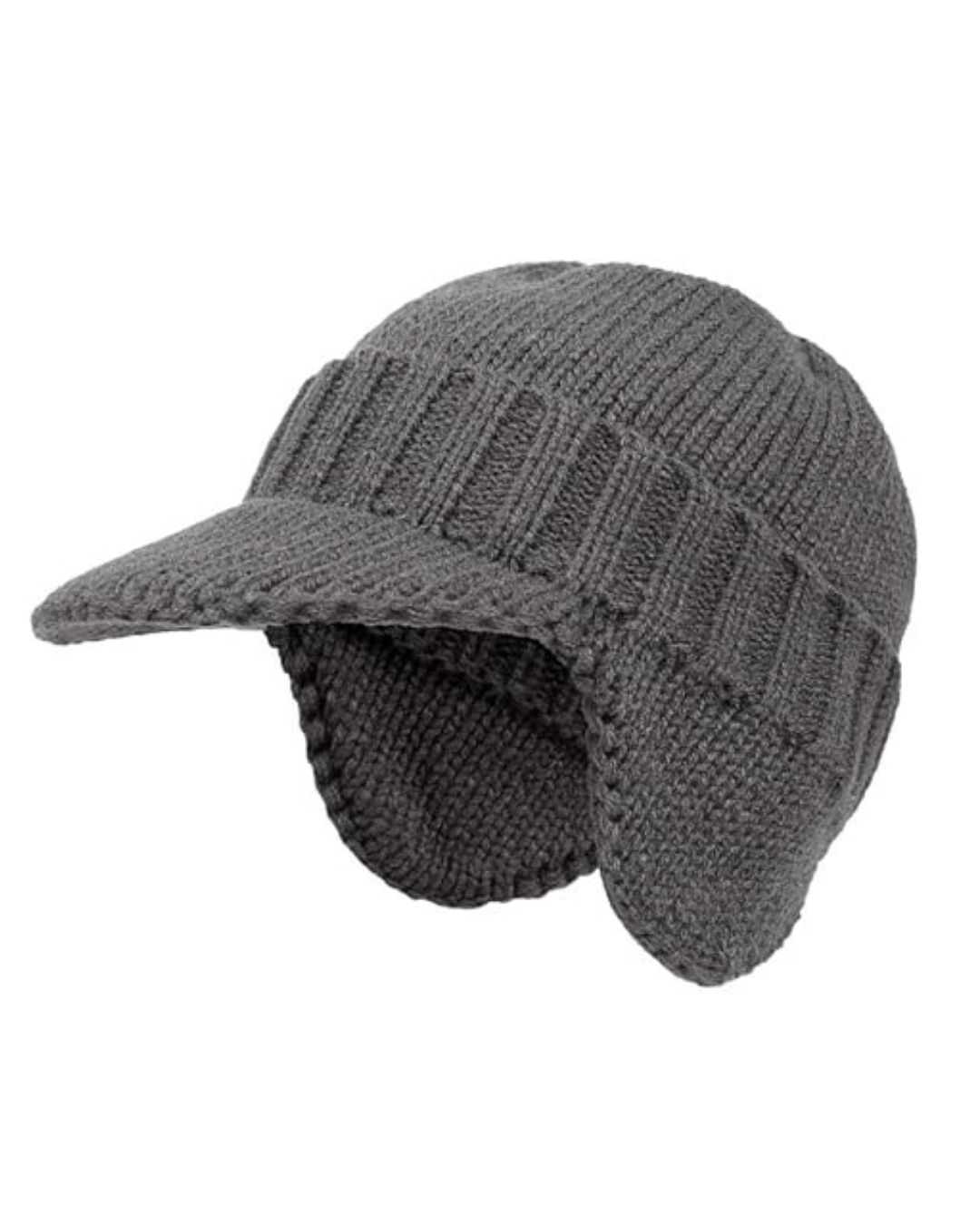 Knitted Winter Muffler Cap with Ear Flaps