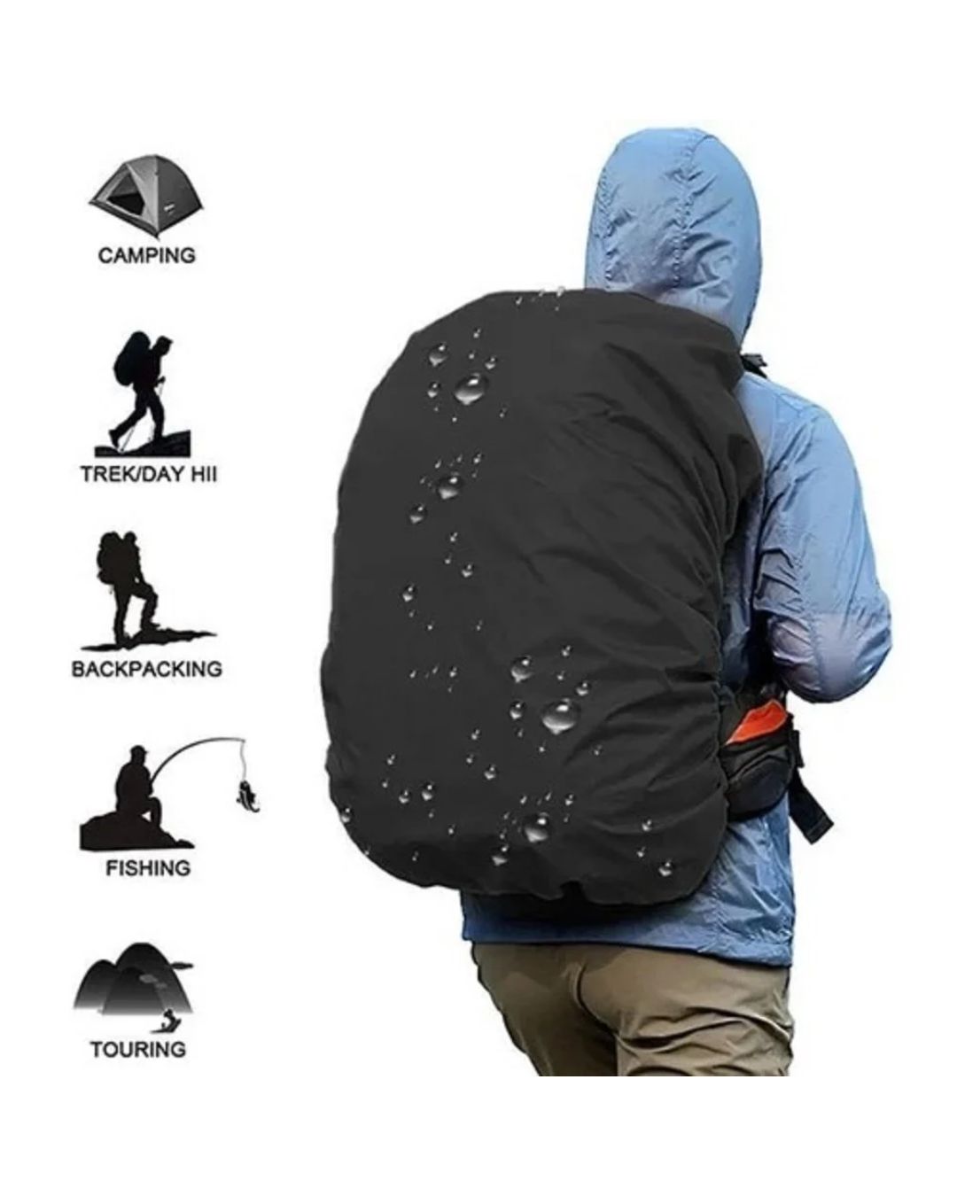 Waterproof Backpack Rain Cover for 60 L