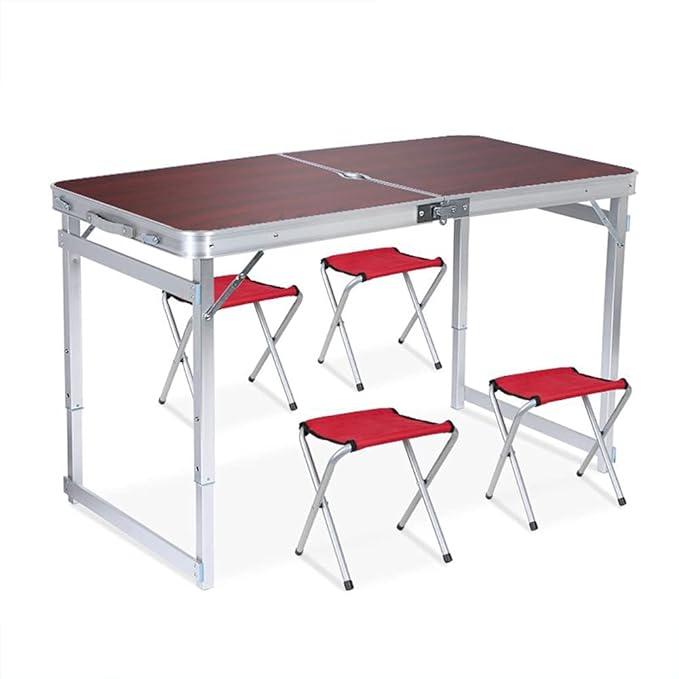 Portable Folding Table and Stool Set