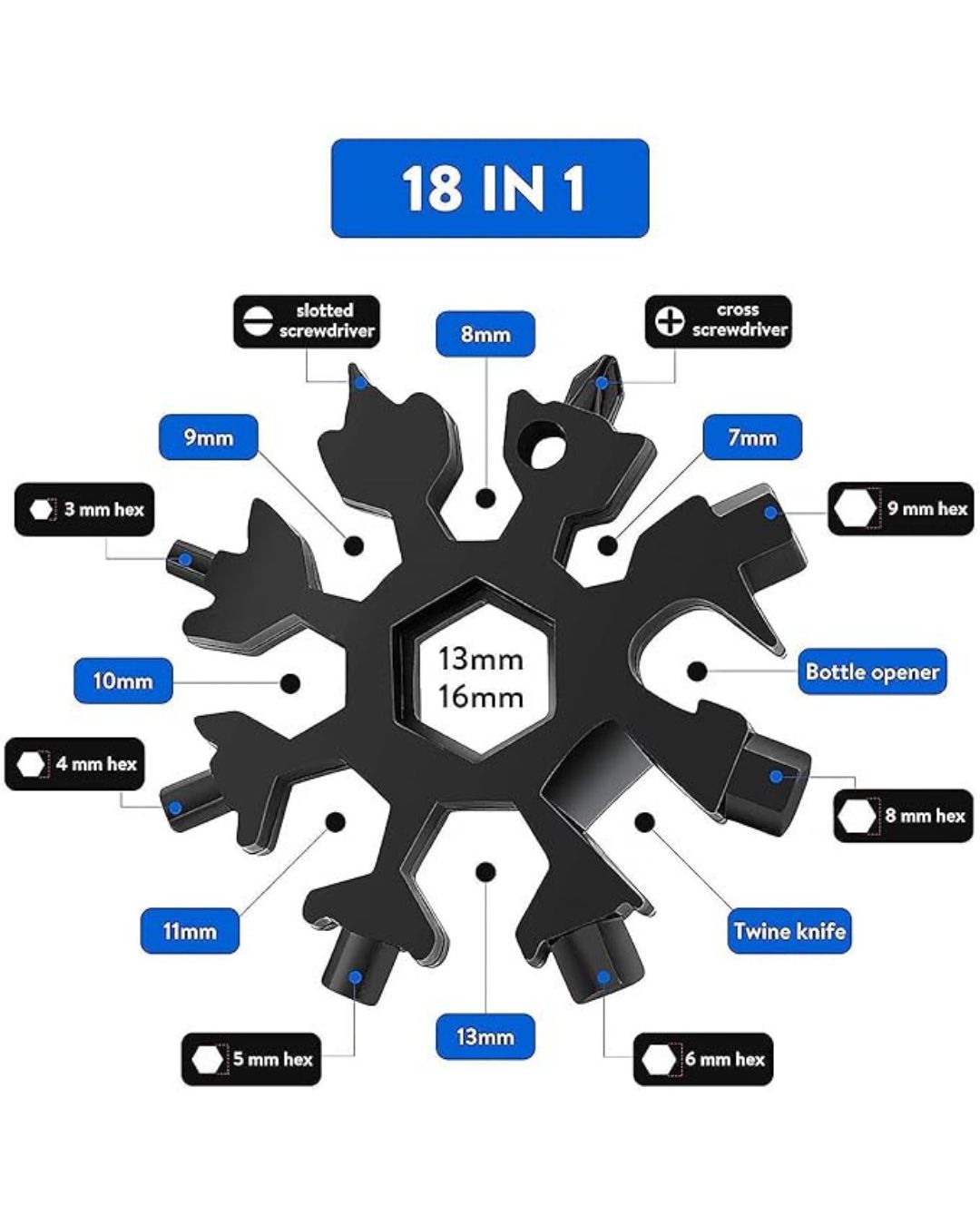 18-in-1 Snowflake Multi Tool
