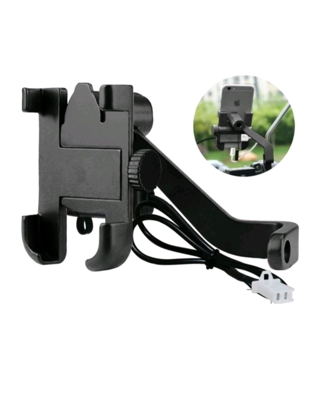 Bike Phone Mount with charger connection