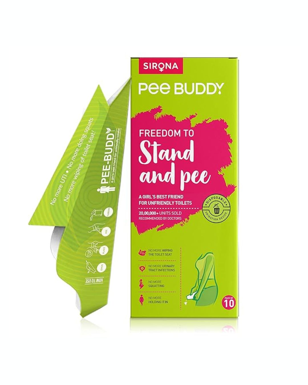 Pee Buddy Disposable stand and pee device 10 Nos.