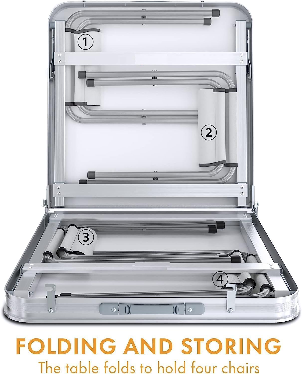 Portable Folding Table and Stool Set