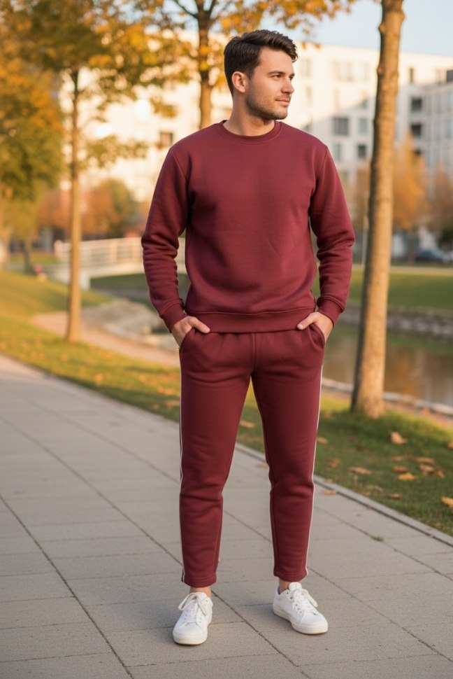 Maroon Track Pants