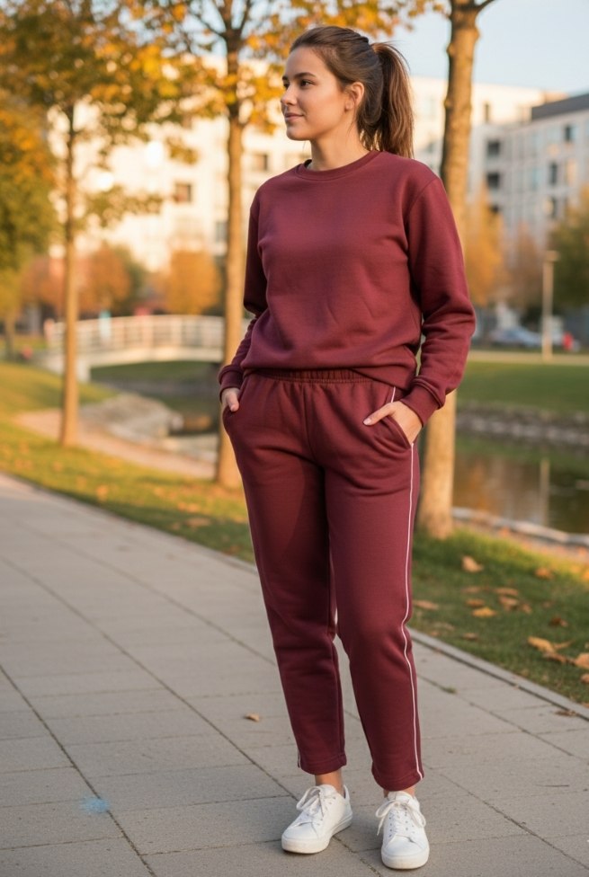 Maroon Track Pants