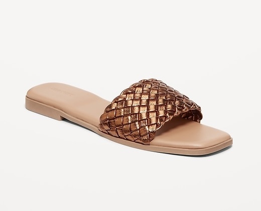 Sandale tressée en cuir