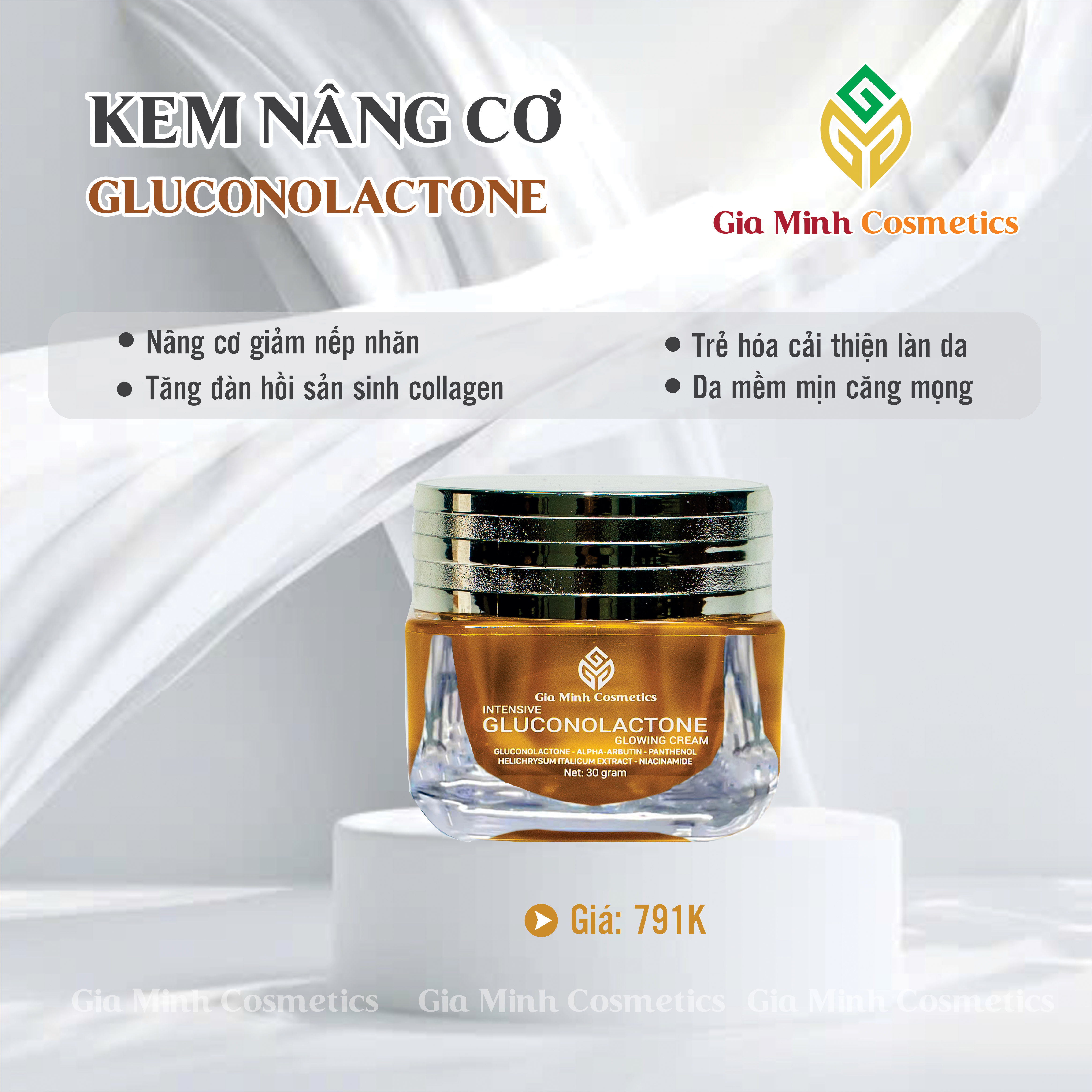 KEM NÂNG CƠ  GLUCONOLACTONE