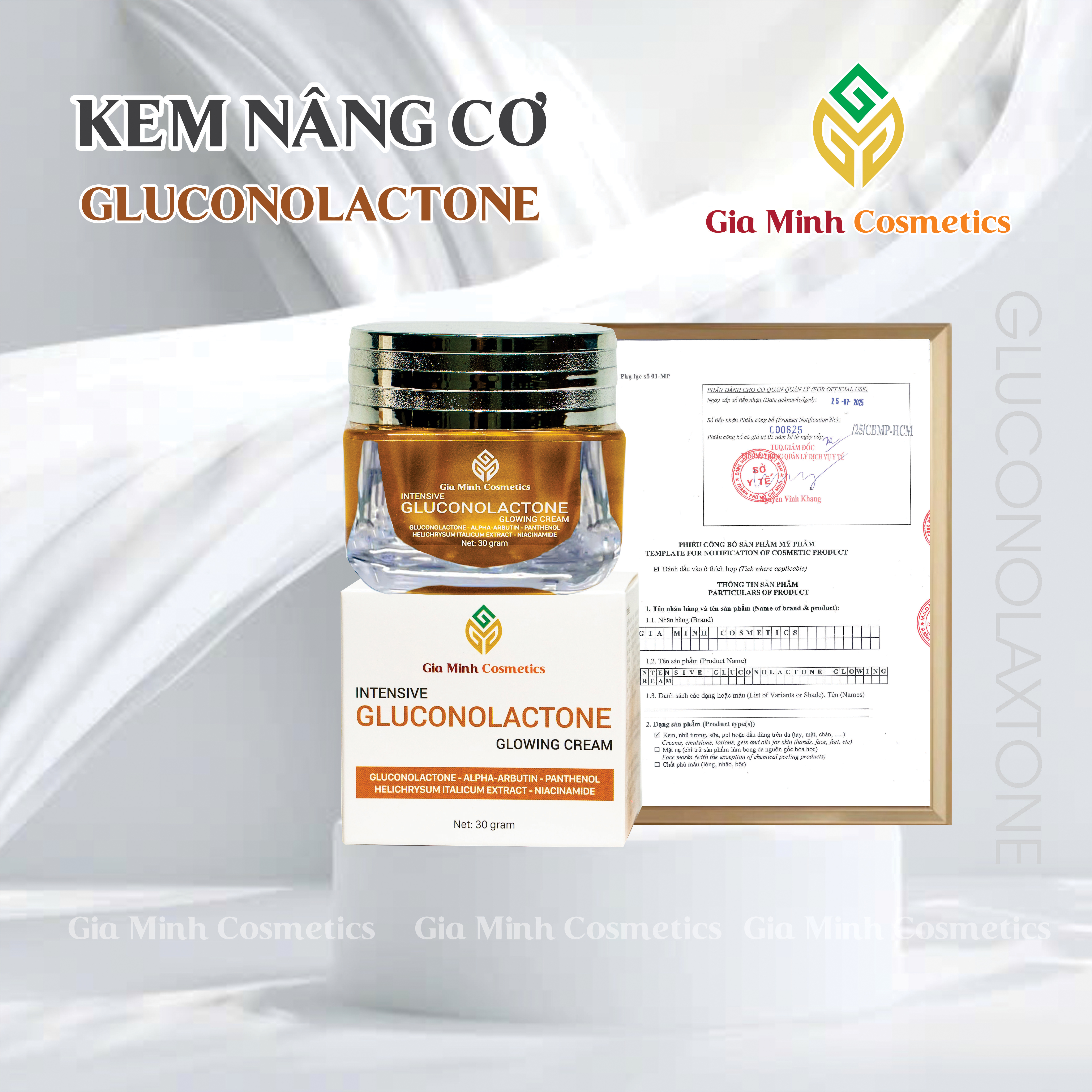 KEM NÂNG CƠ  GLUCONOLACTONE