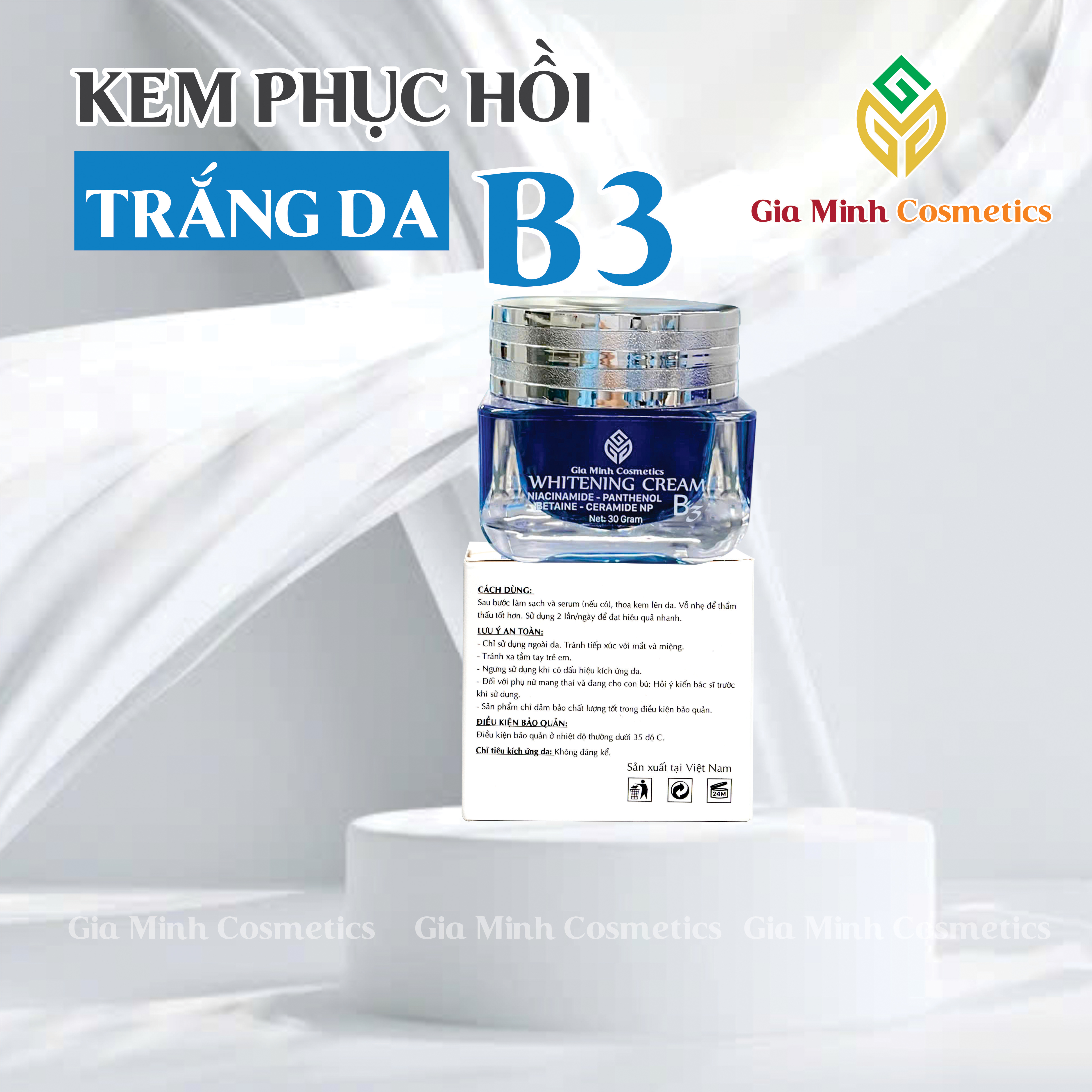 KEM PHỤC HỒI TRẮNG DA B3