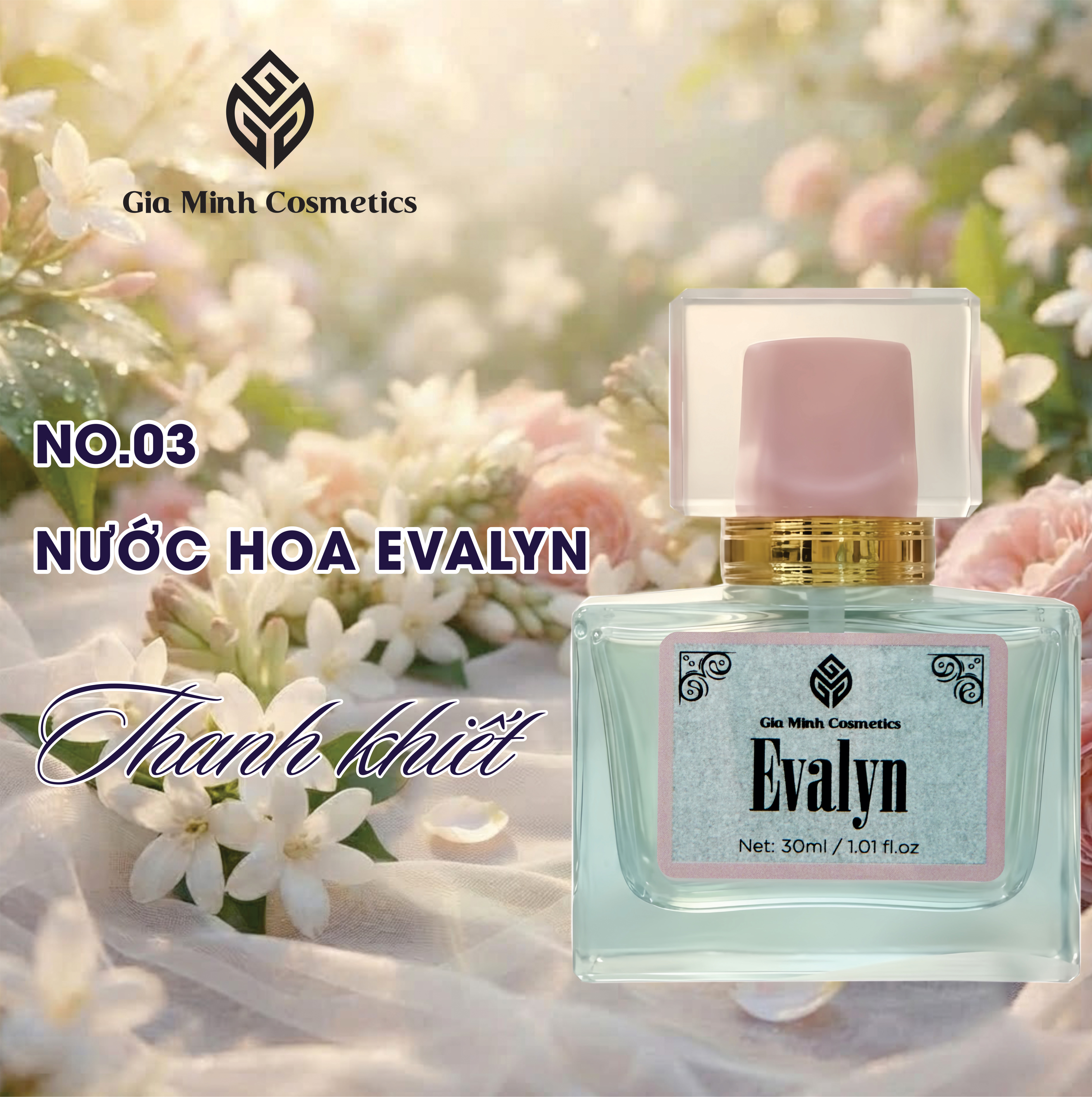 NƯỚC HOA EVALYN NO.03  CHAI 30ML | NHỎ GỌN, SANG TRỌNG 