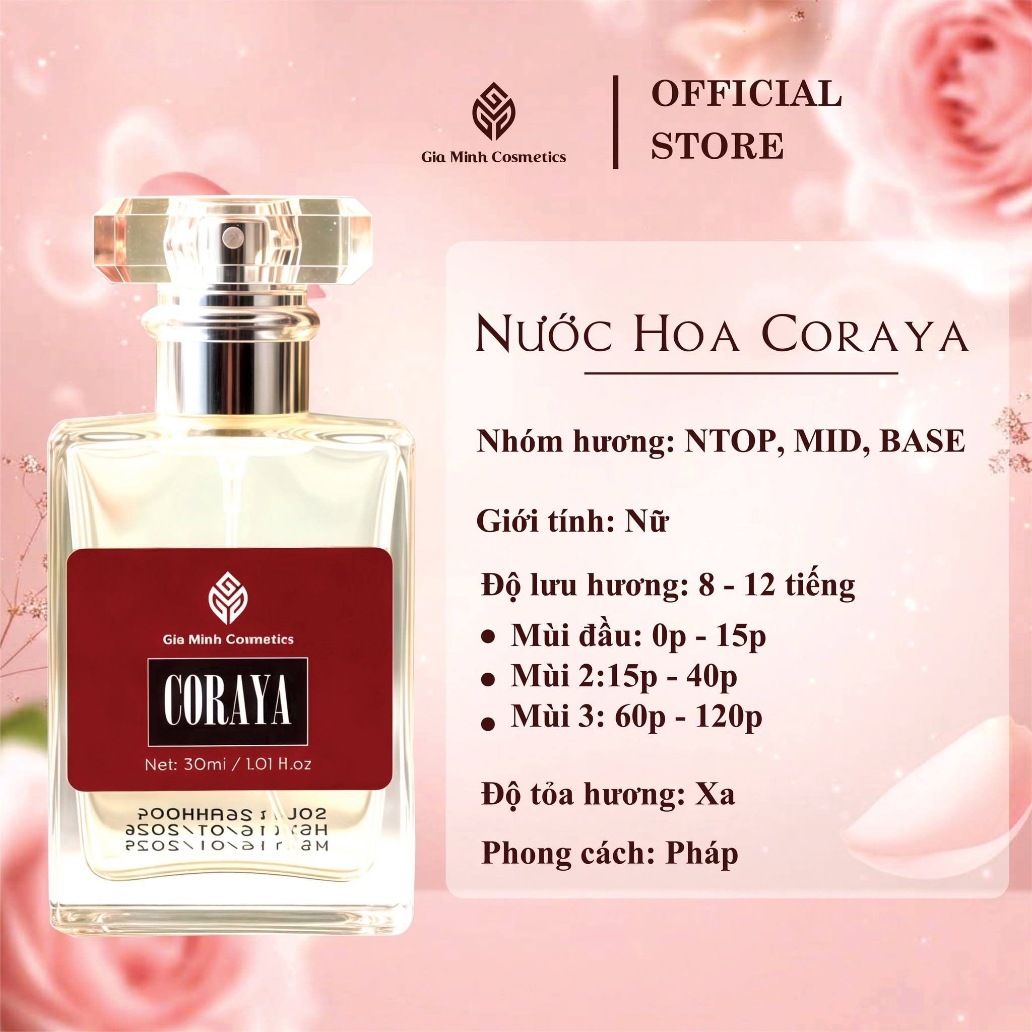 CORAYA NO.05 30ML NHỎ GỌN TINH TẾ CUỐN HÚT MỌI KHOẢNH KHẮC