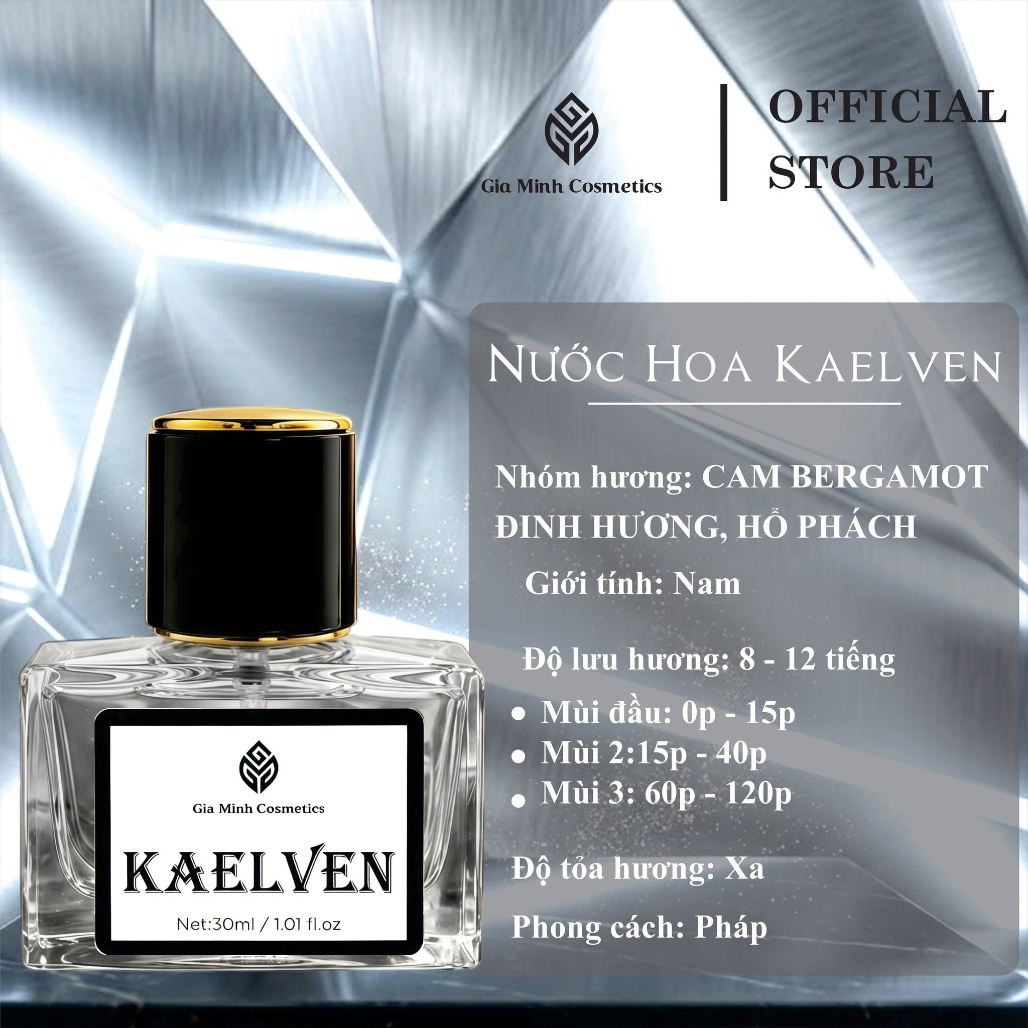 KAELVEN NO.01 - 30ML KHẲNG ĐỊNH PHONG CÁCH, DẪN LỐI BẢN LĨNH