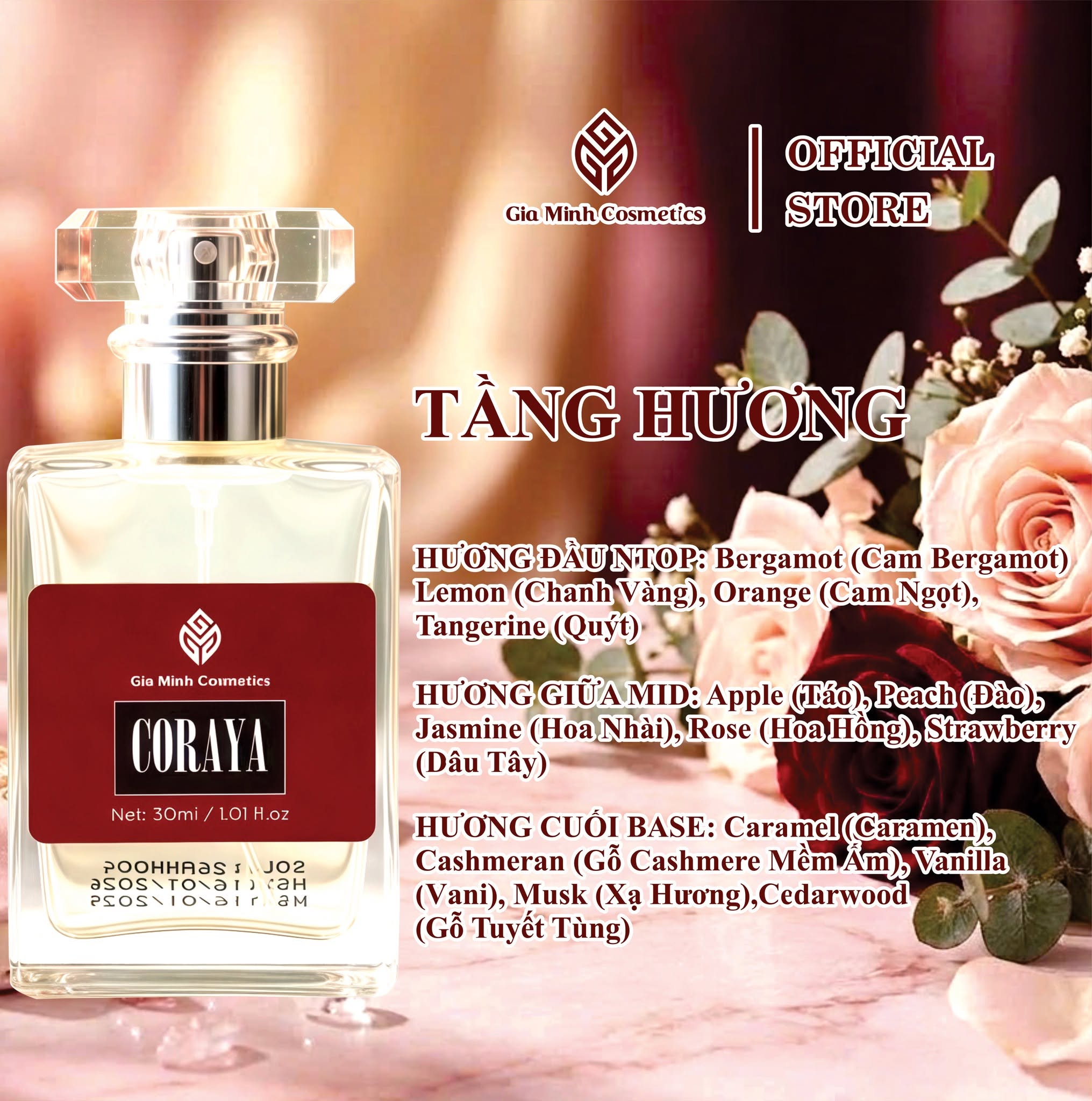 CORAYA NO.05 30ML NHỎ GỌN TINH TẾ CUỐN HÚT MỌI KHOẢNH KHẮC